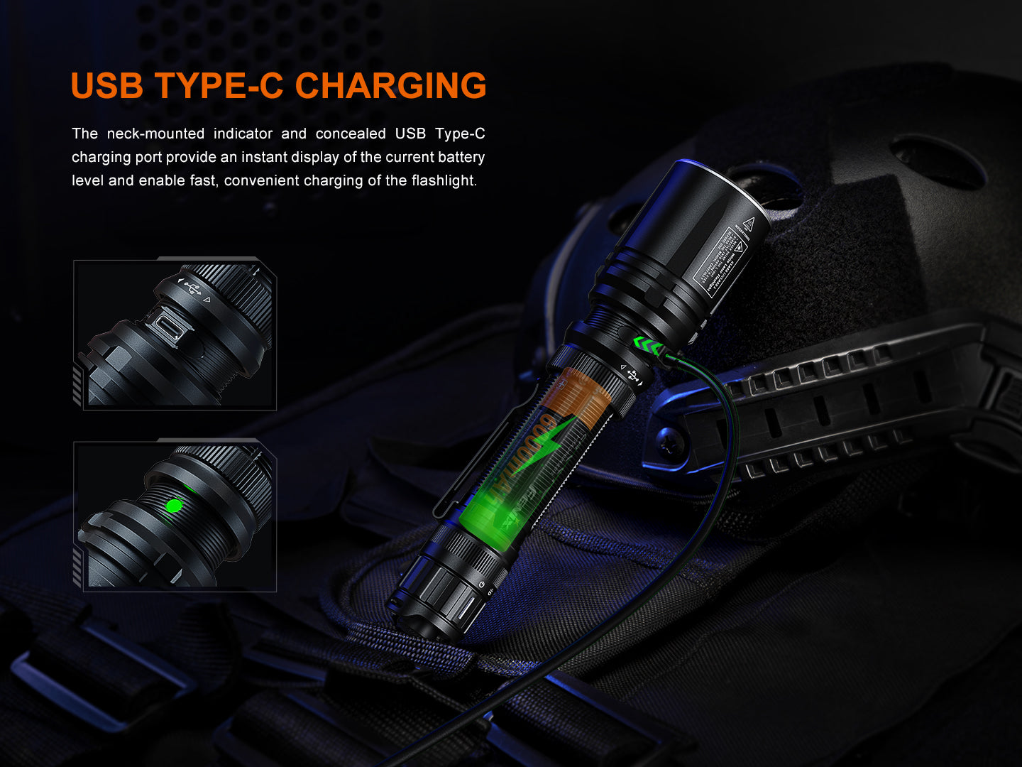 Fenix TK30R Tactical White Laser Rechargeable Flashlight - Energize Trek