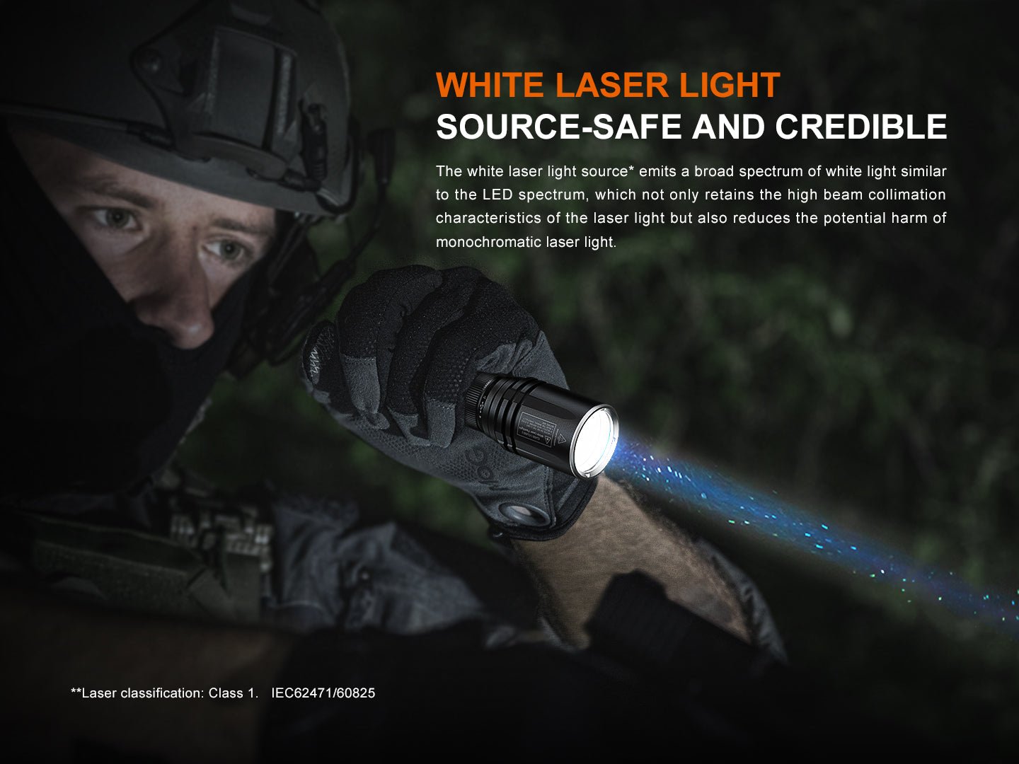 Fenix TK30R Tactical White Laser Rechargeable Flashlight - Energize Trek