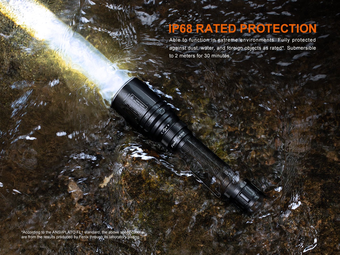 Fenix TK30R Tactical White Laser Rechargeable Flashlight - Energize Trek