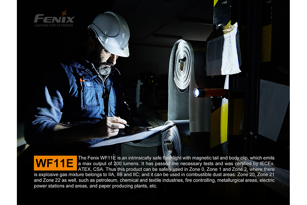 Fenix WF11E Intrinsically Safe Flashlight - Energize Trek