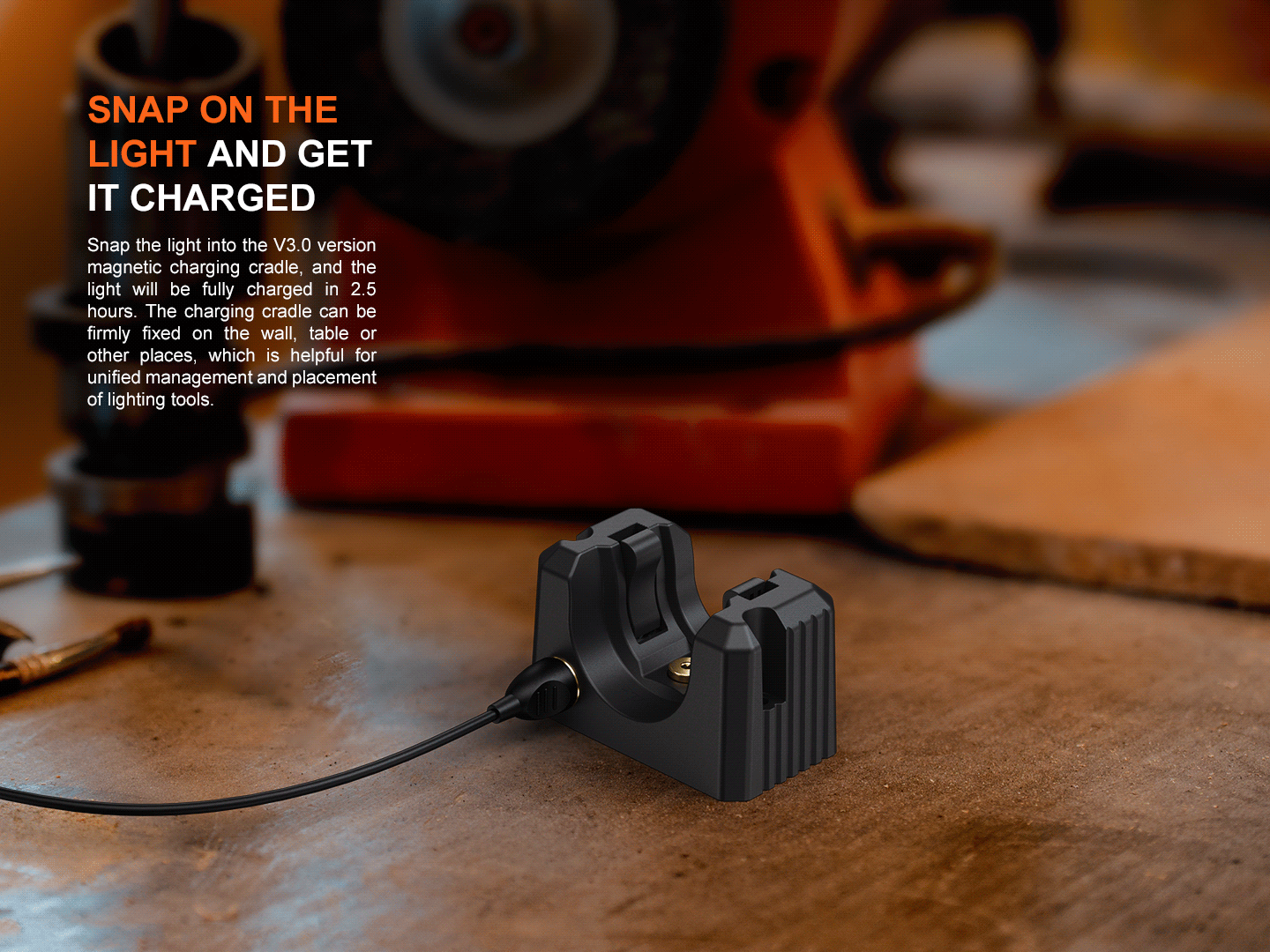 Fenix WF25RM Multifunctional Cradle Charging Duty Light - Energize Trek