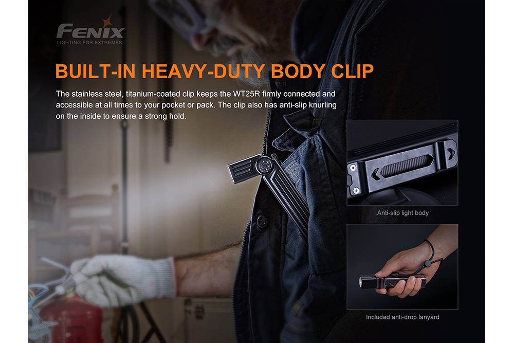 Fenix WT25R Adjustable Head LED Flashlight - 1000 Lumens - Energize Trek