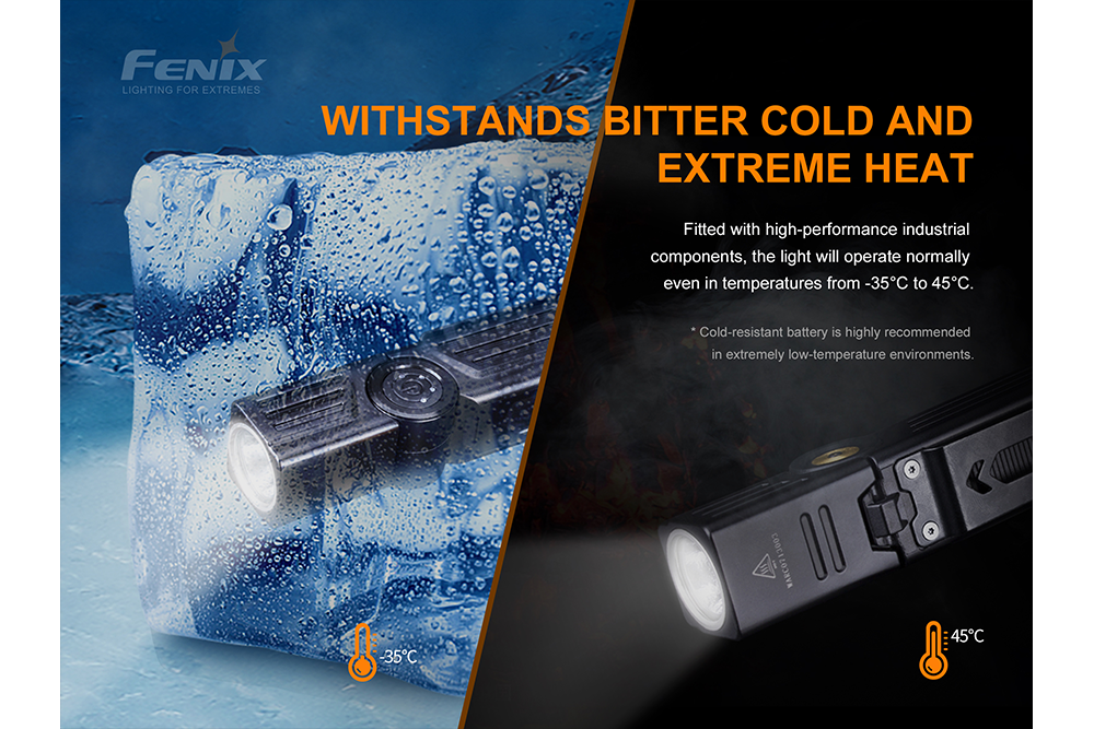 Fenix WT25R Adjustable Head LED Flashlight - 1000 Lumens - Energize Trek