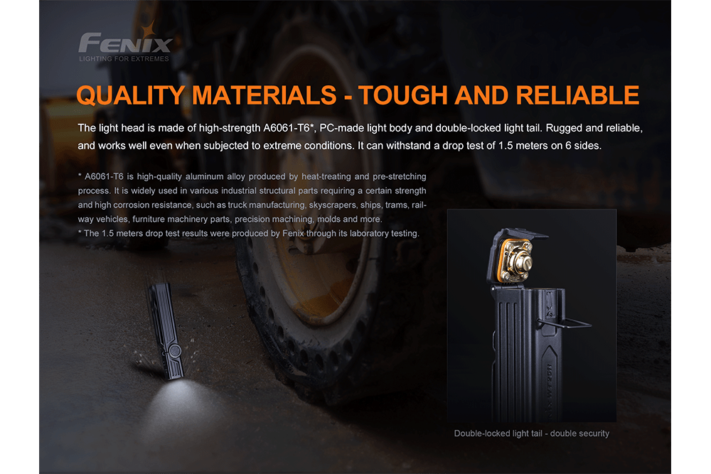 Fenix WT25R Adjustable Head LED Flashlight - 1000 Lumens - Energize Trek