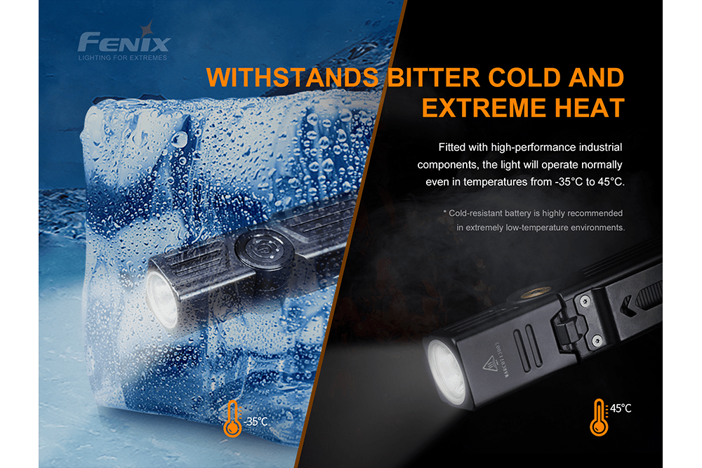 Fenix WT25R Adjustable Head LED Flashlight - 1000 Lumens - Energize Trek