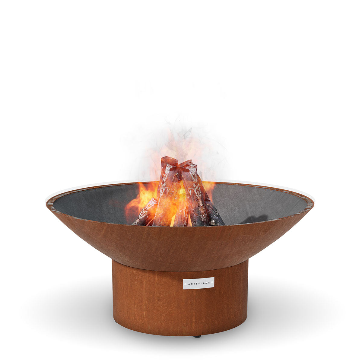 Arteflame Classic 40″ — Fire Pit (CORTEN Bowl; Short Round / Short Euro / Built-In No Base) - Energize Trek
