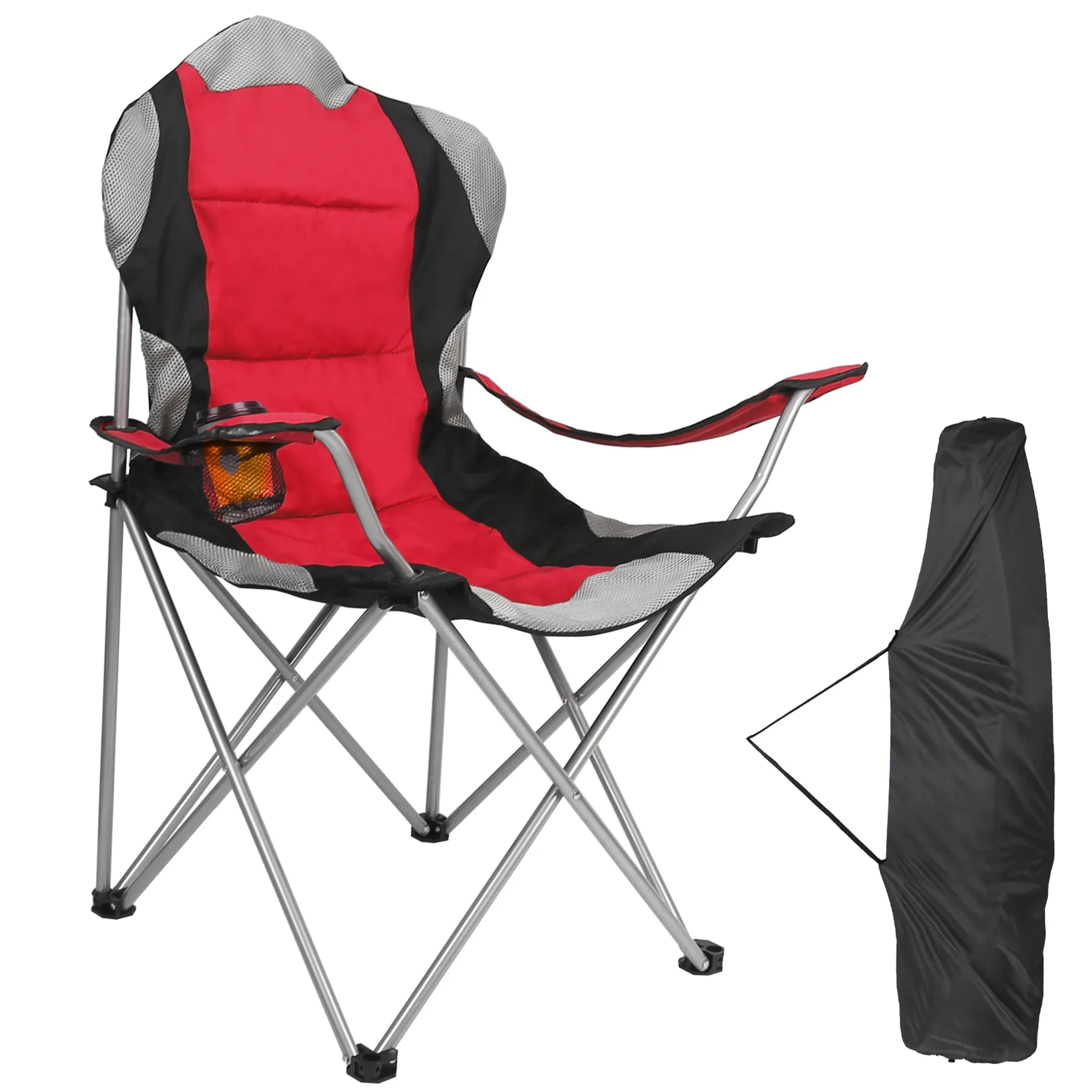 Foldable Camping Chair Heavy Duty Steel Lawn Chair - Energize Trek