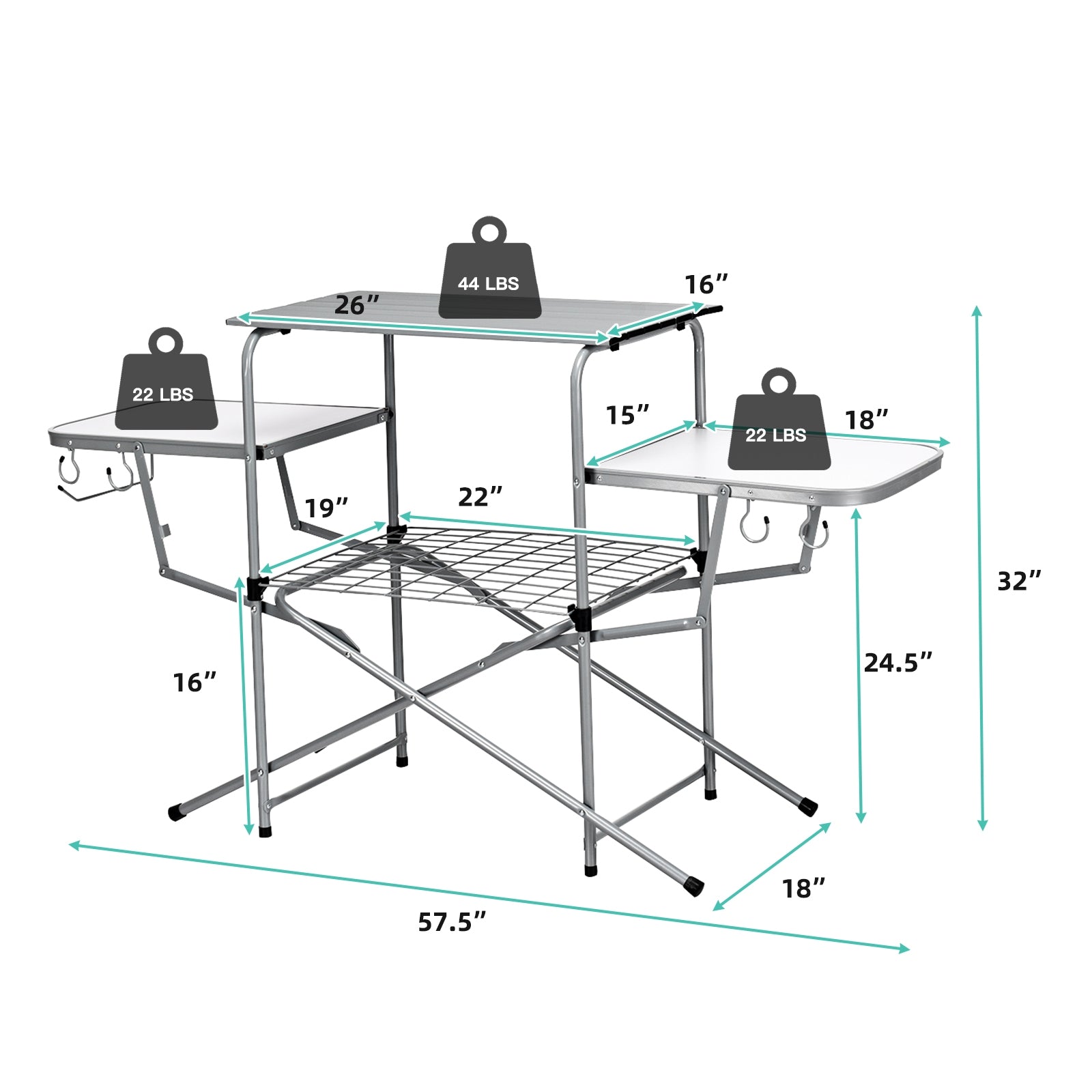 Foldable Outdoor BBQ Table Grilling Stand - Energize Trek