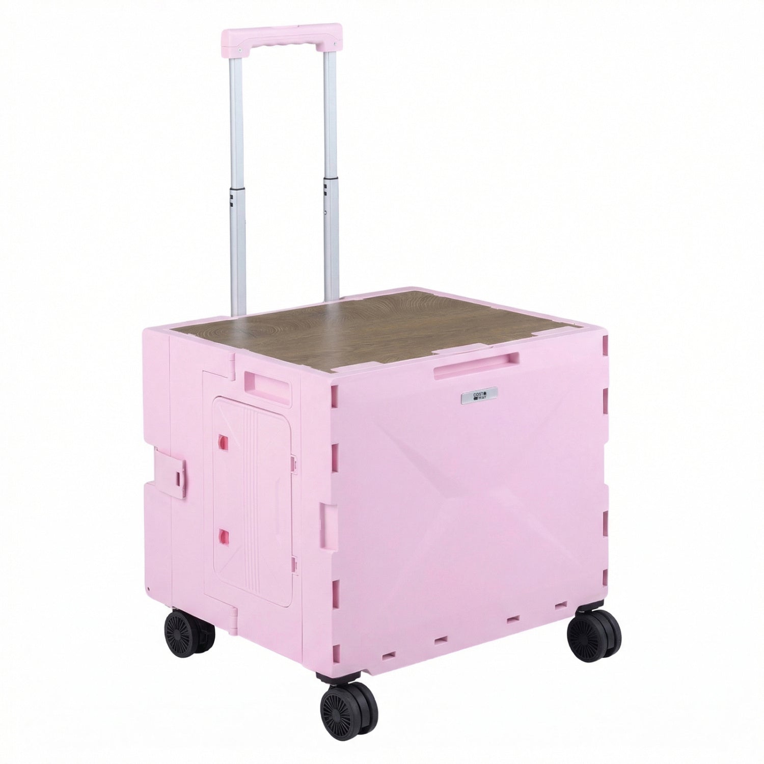 Foldable Utility Cart on 4 Rotate Wheels with Cup Holder - Energize Trek