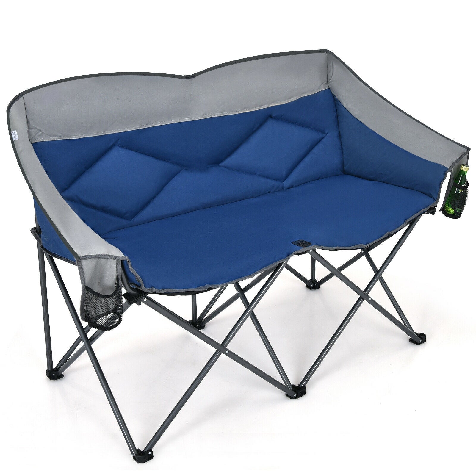 Folding Camping Chair with Bags and Padded Backrest - Energize Trek