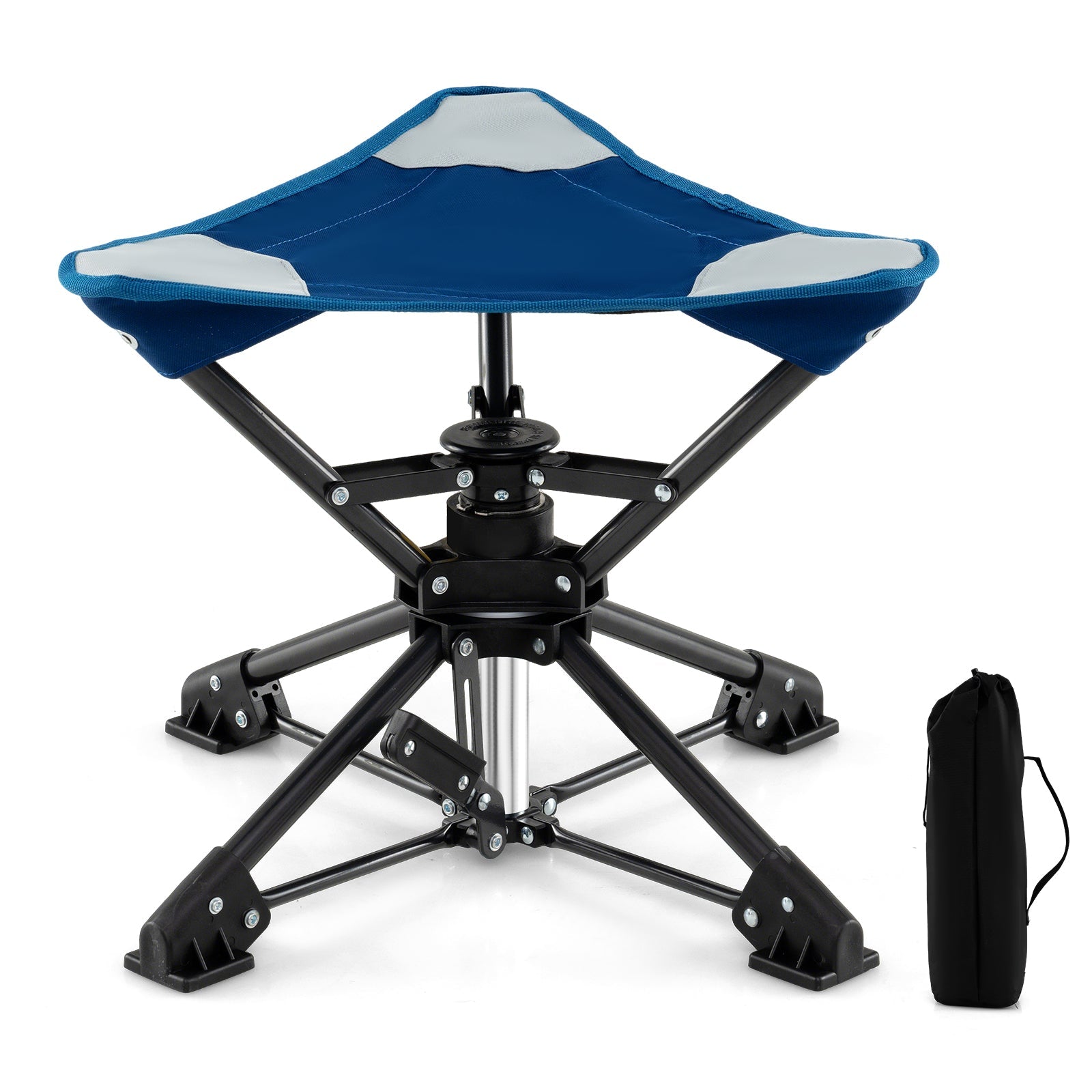 Folding Camping Stool 360° Swivel Hunting Chair with Anti-Sink Feet - Energize Trek
