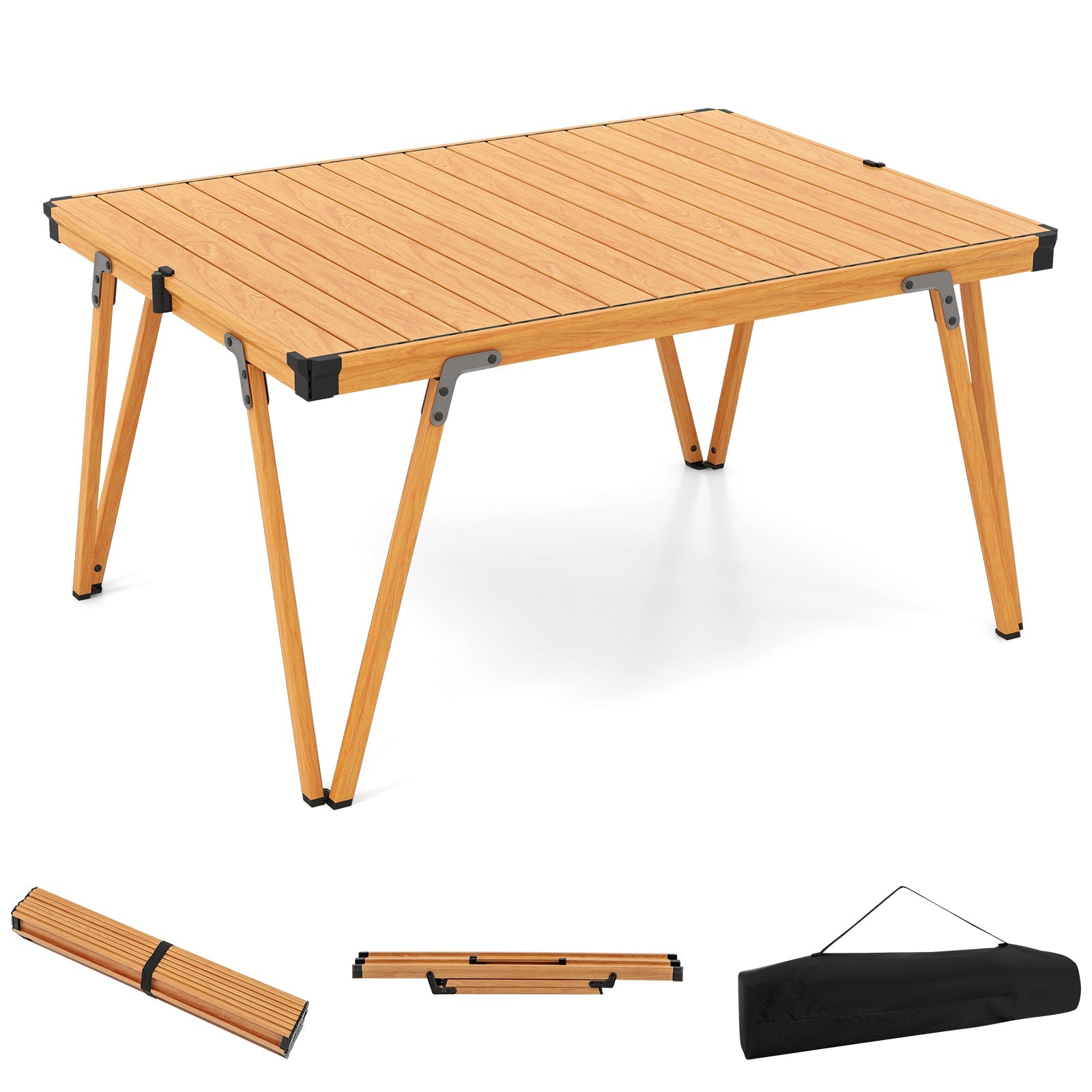 Folding Camping Table Picnic Table with Storage Bag and Waterproof Desktop - Energize Trek