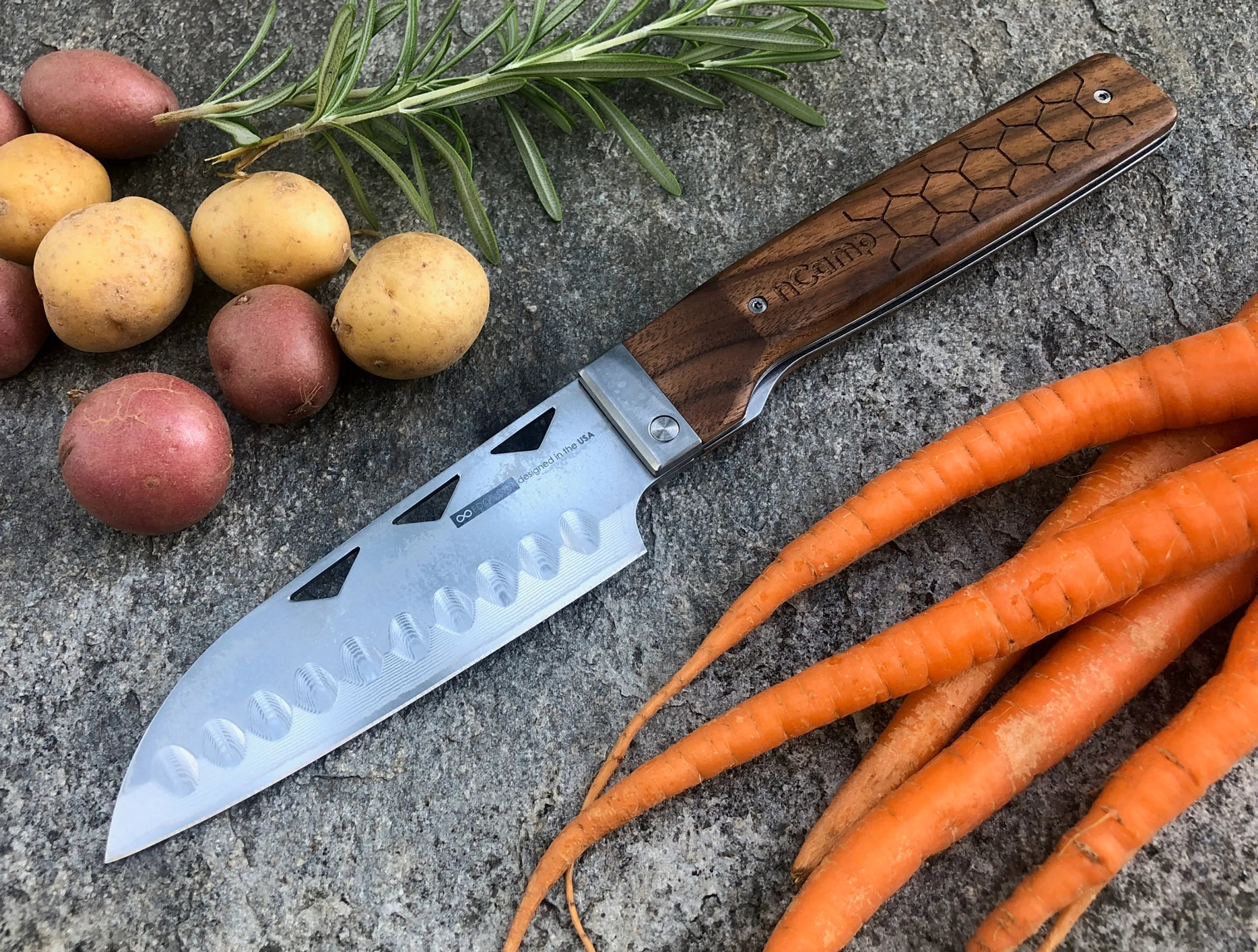 Folding Elite Santoku Knife - Energize Trek