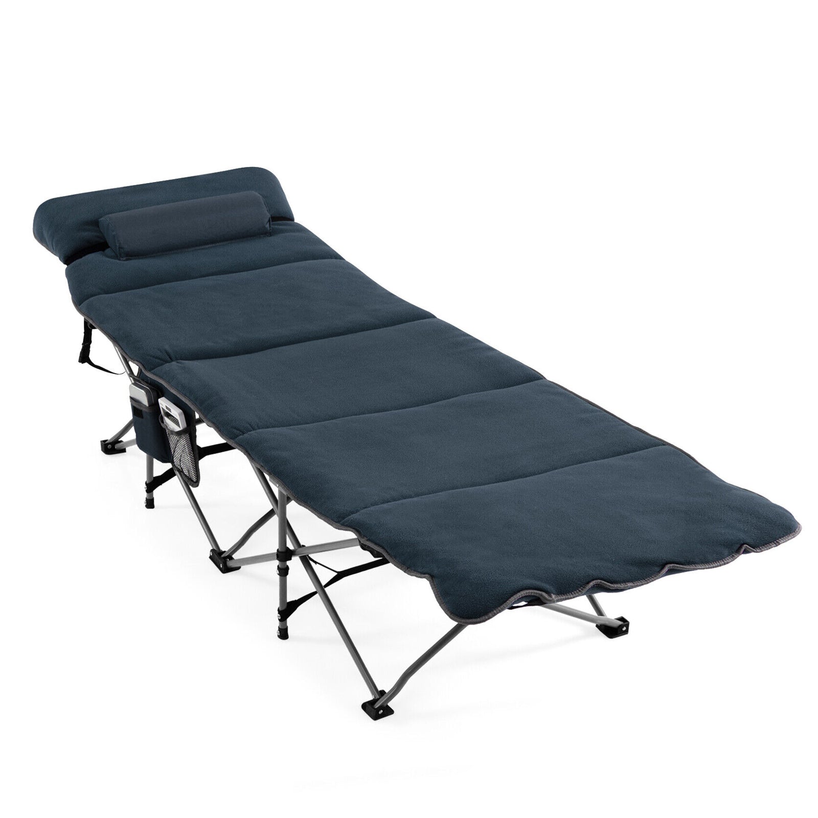 Folding Retractable Travel Camping Cot with Mattress and Carry Bag - Energize Trek
