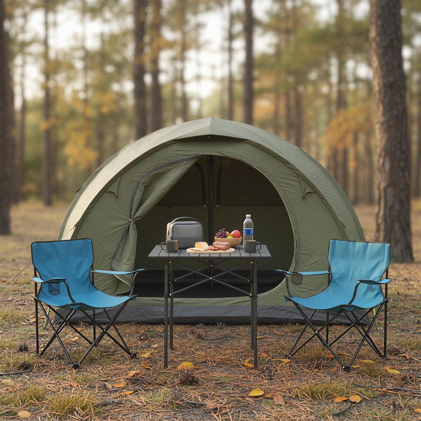 Folding Roll-up Camping Table with Metal Legs - Energize Trek