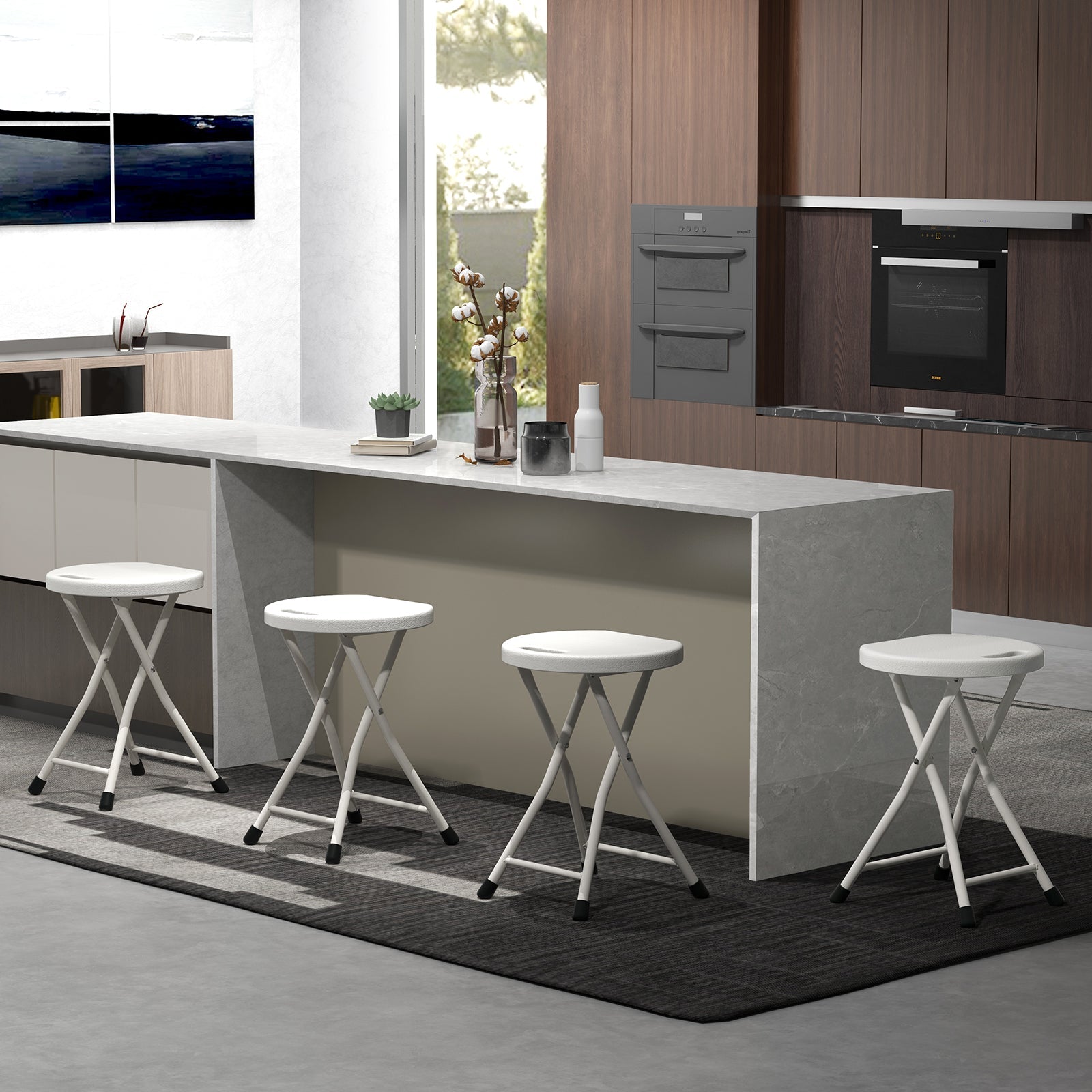 Folding Stool with Built-in Handle for Adults - Energize Trek