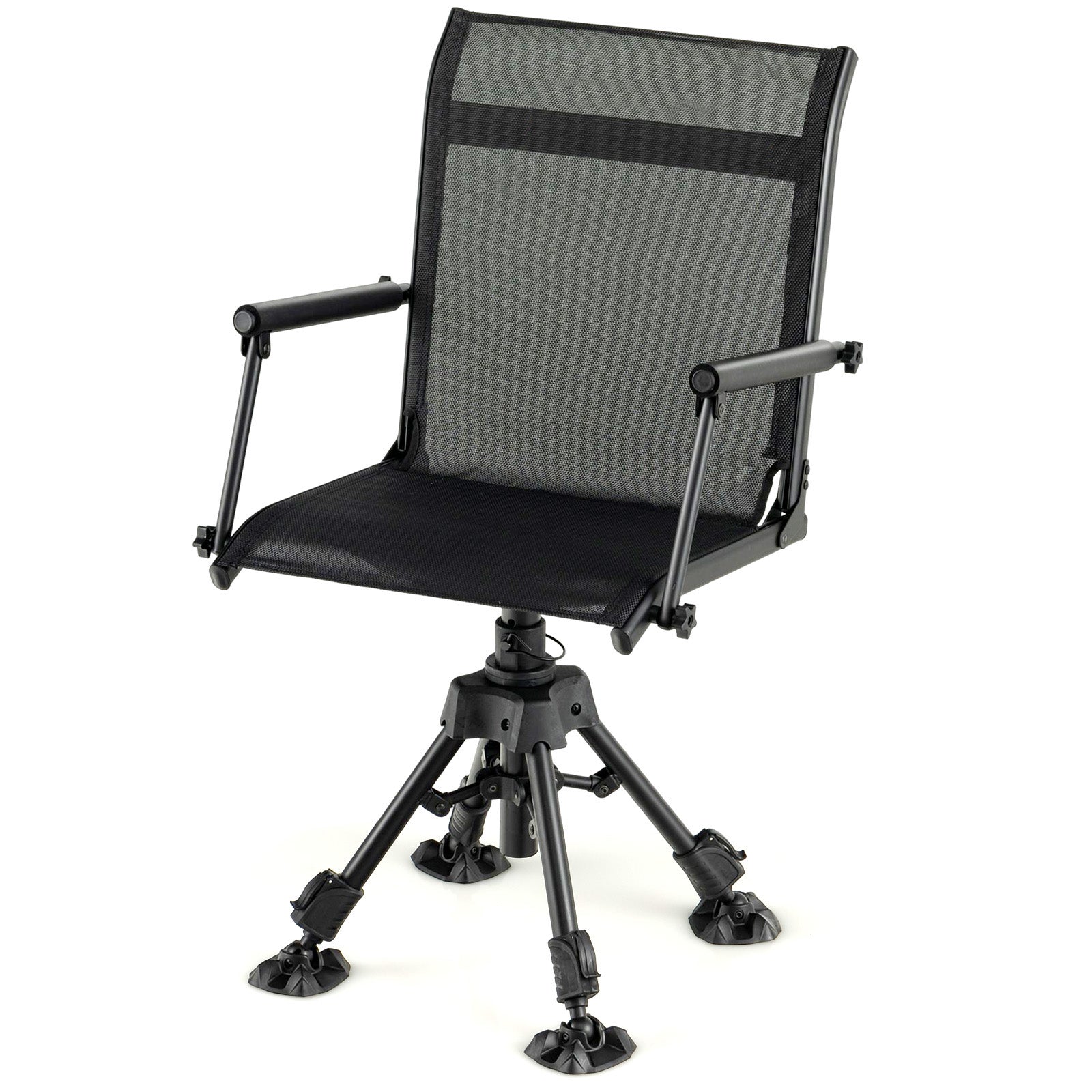 Folding Swivel Patio Chair with 4 Adjustable Leg - Energize Trek
