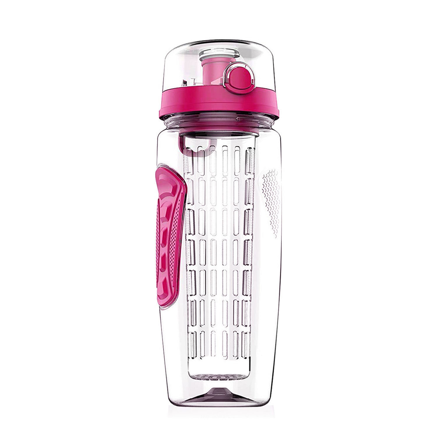 Fruit Infuser Water Bottle 32OZ Juice Shaker Sport w/ Flip Top Lid Anti-Slip Grips For Office Home Sport Running Walking Hiking - Energize Trek