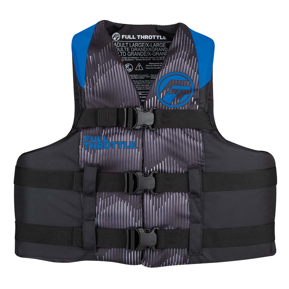 Full Throttle Adult Nylon Life Jacket SM BlueBlack 11220050003022