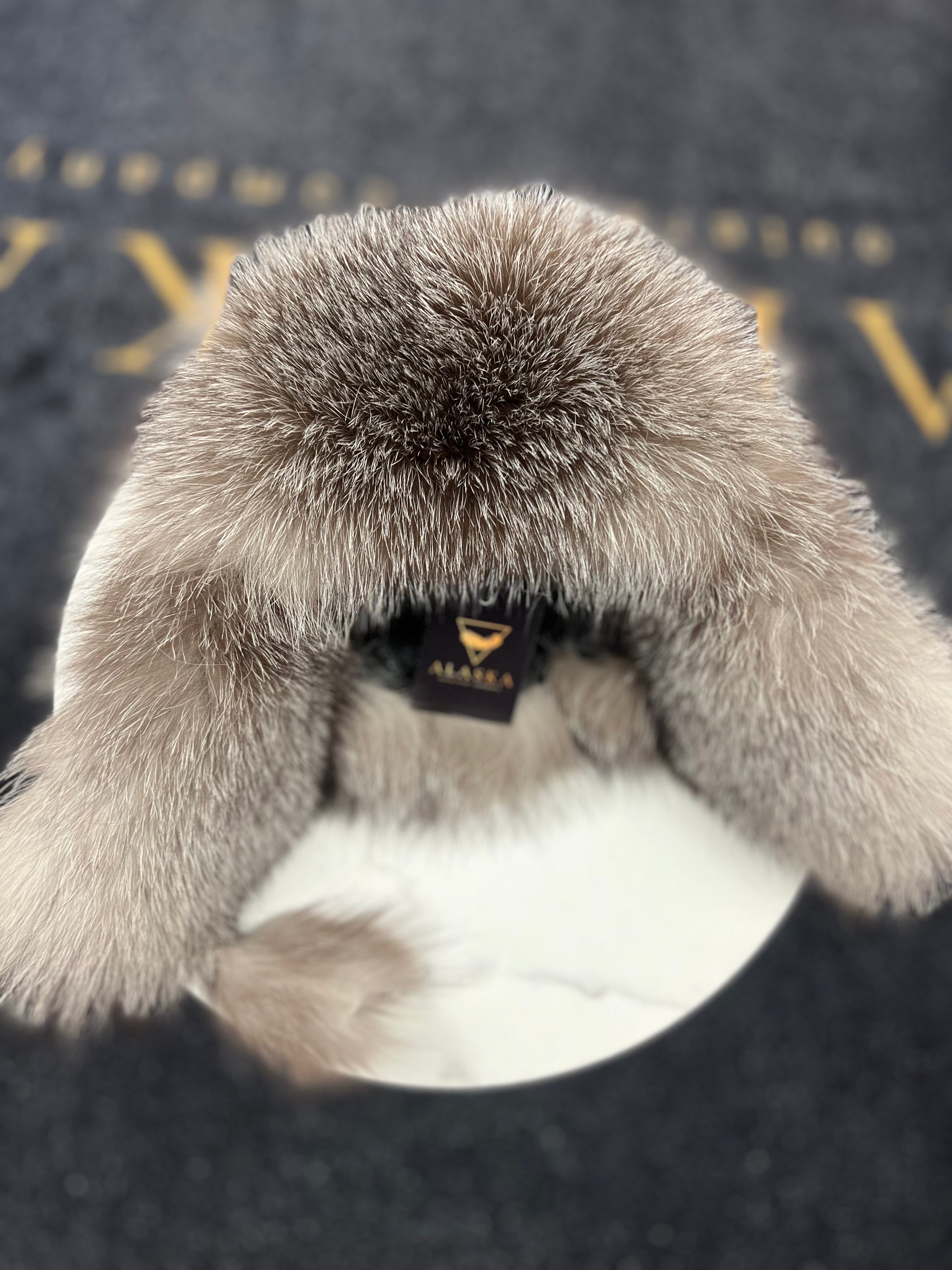 Genuine Silver Fox Fur Genuine Leather Hat - Energize Trek