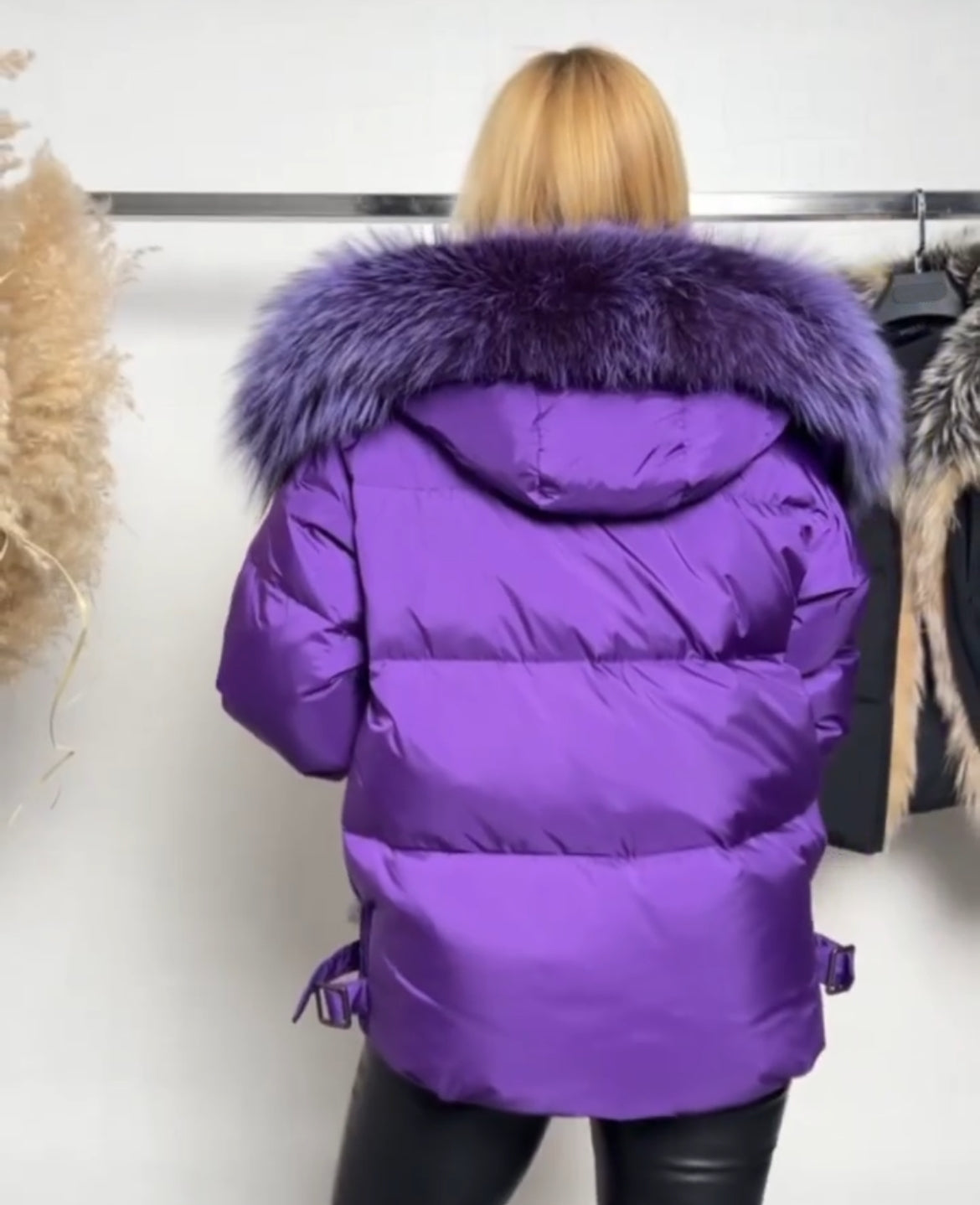 Genuine Silver Fox Fur Down Fill Parka - Energize Trek