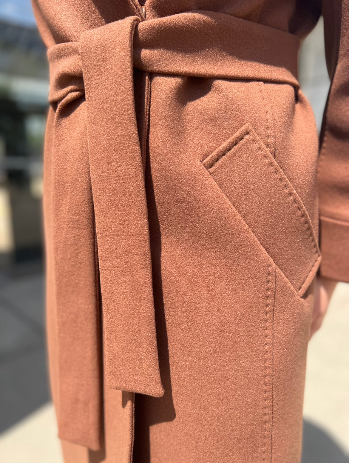 Genuine Polar Fox Tailored Cashmere Wool Coat - Energize Trek