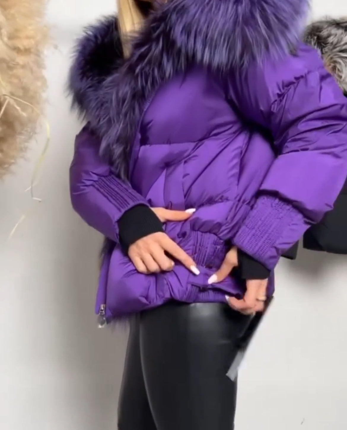 Genuine Silver Fox Fur Down Fill Parka - Energize Trek