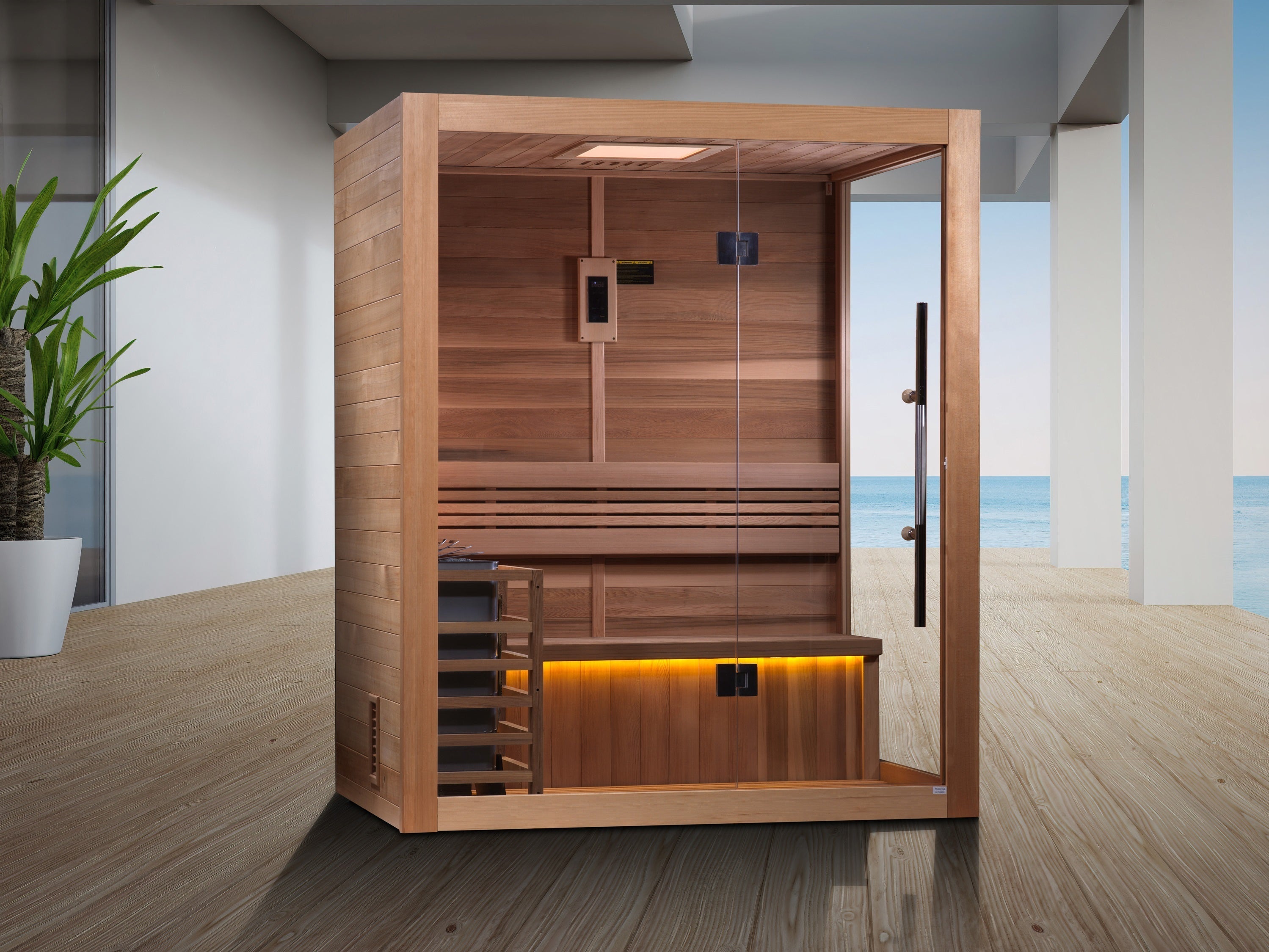 SAUNA EVOLUTION® 2-3 Person Traditional Steam Sauna Modern Relax 4 - Energize Trek