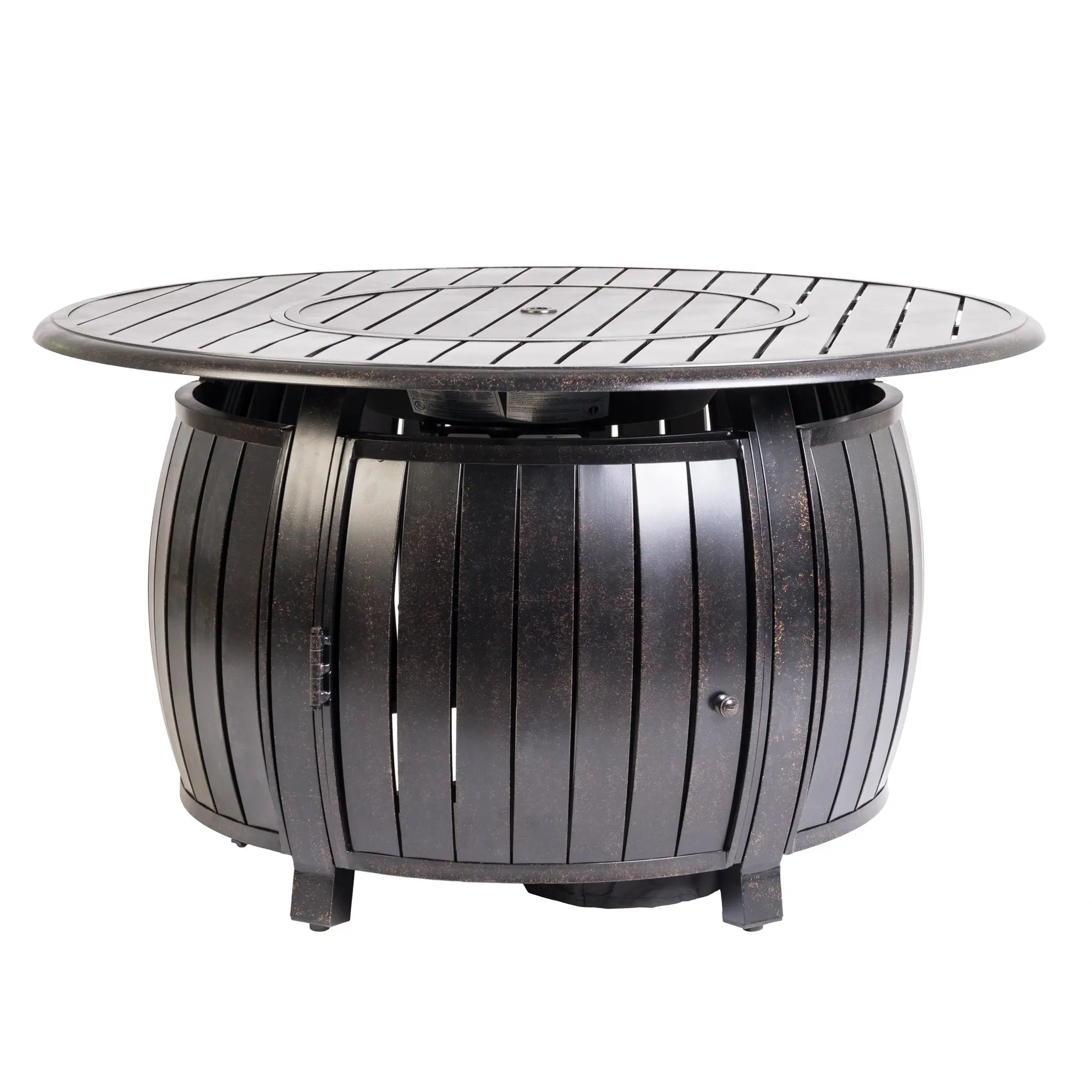 Grand Cooper 44" Round Aluminum Convertible Gas Fire Pit Table - Energize Trek