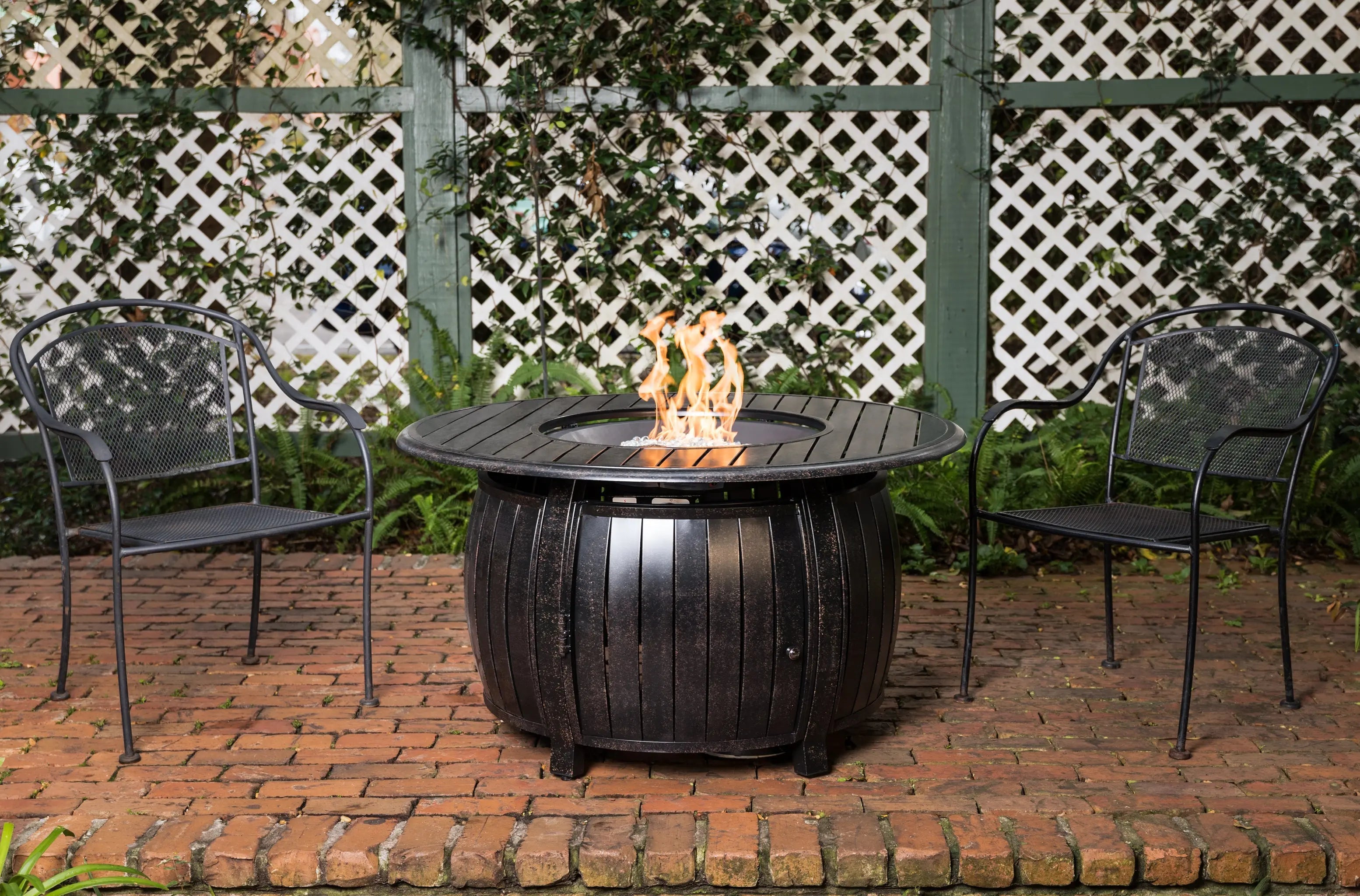 Grand Cooper 44" Round Aluminum Convertible Gas Fire Pit Table - Energize Trek