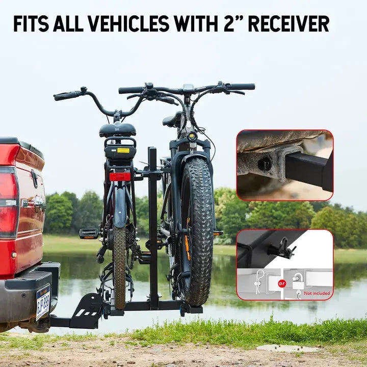 Young Electric FELLOW Foldable Hitch eBike Rack | 2’’ Receiver, 200 LBS Capacity (Open Box) - Energize Trek