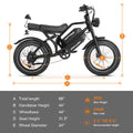 HappyRun G70 2000W Dual Battery Fast Electric Cargo Black Bike for Sale - Energize Trek