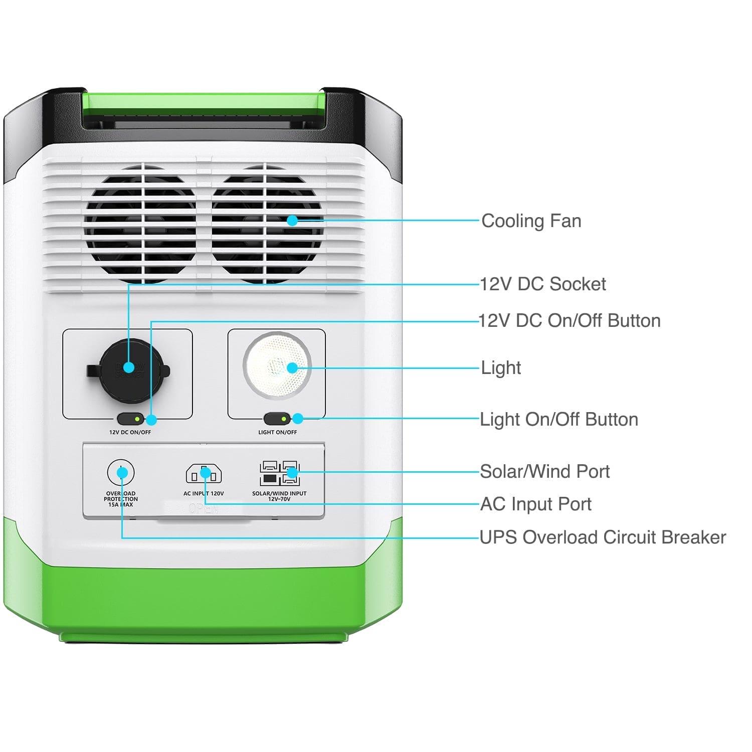 High Capacity Lithium 1800 Solar Generator - Energize Trek