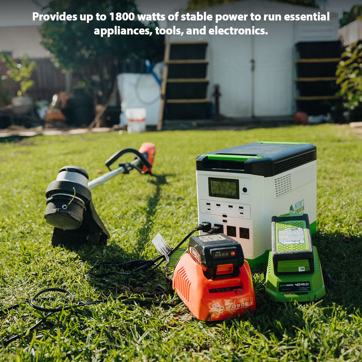 High Capacity Lithium 1800 Solar Generator and Transfer Switch - Energize Trek