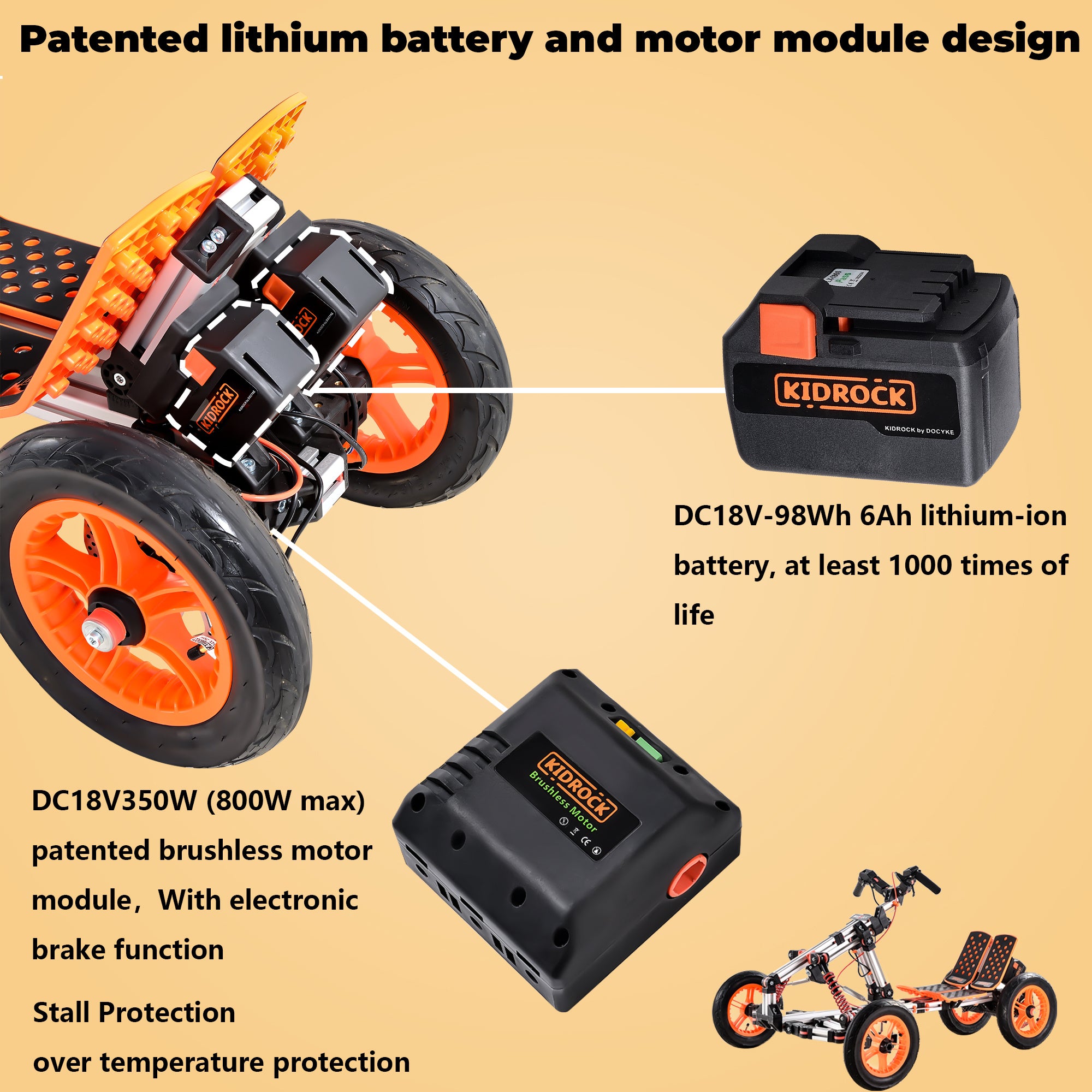 High Strength Material Electric Innovative Go Kart - Energize Trek