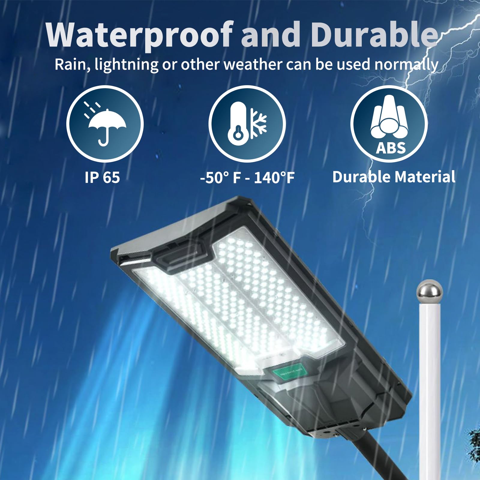 5200W Solar Street Lights Outdoor, Waterproof Commercial Dusk to Dawn, 200000LM Solar Flood Lights Outdoor Motion Sensor - Energize Trek