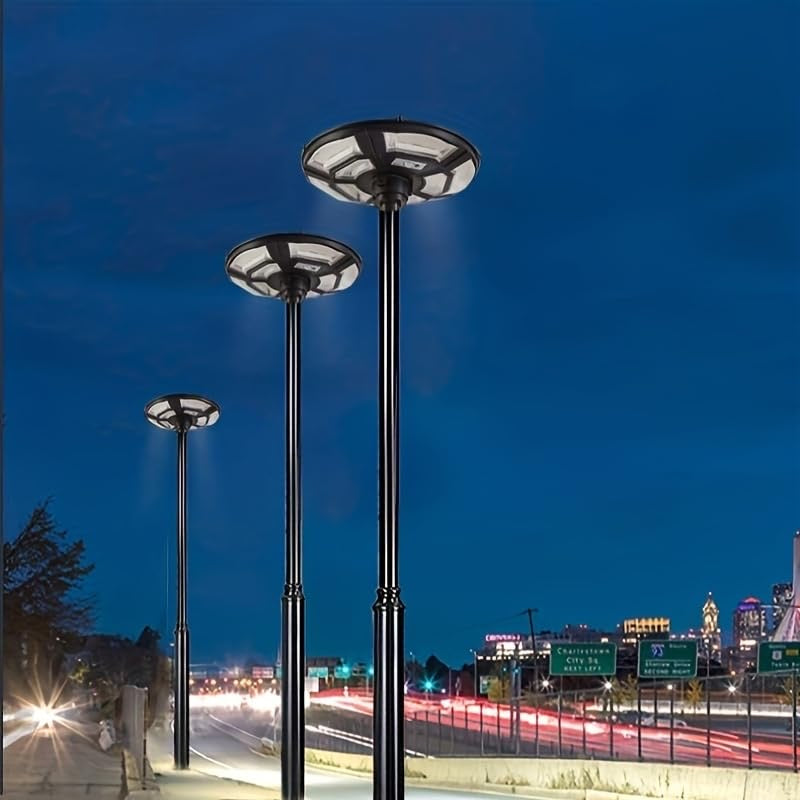1500W Solar UFO Motion Sensor All in one Solar Garden Street Light With Remote Control - Energize Trek