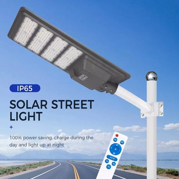 9000W Aluminum Frame All In One Solar Street /Parking Lights Motion Sensor, Dusk to Dawn 180000LM with Remote Control - Energize Trek