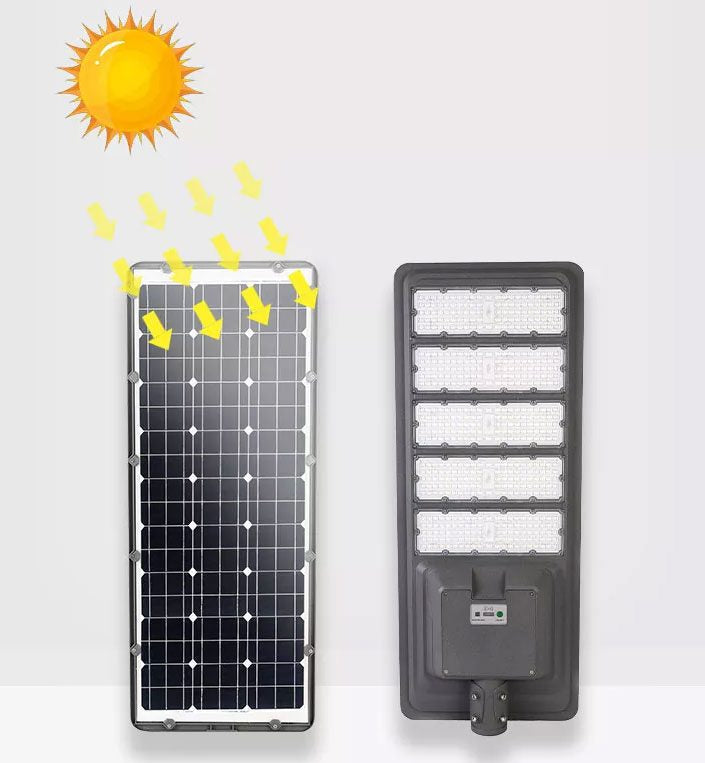 9000W Aluminum Frame All In One Solar Street /Parking Lights Motion Sensor, Dusk to Dawn 180000LM with Remote Control - Energize Trek