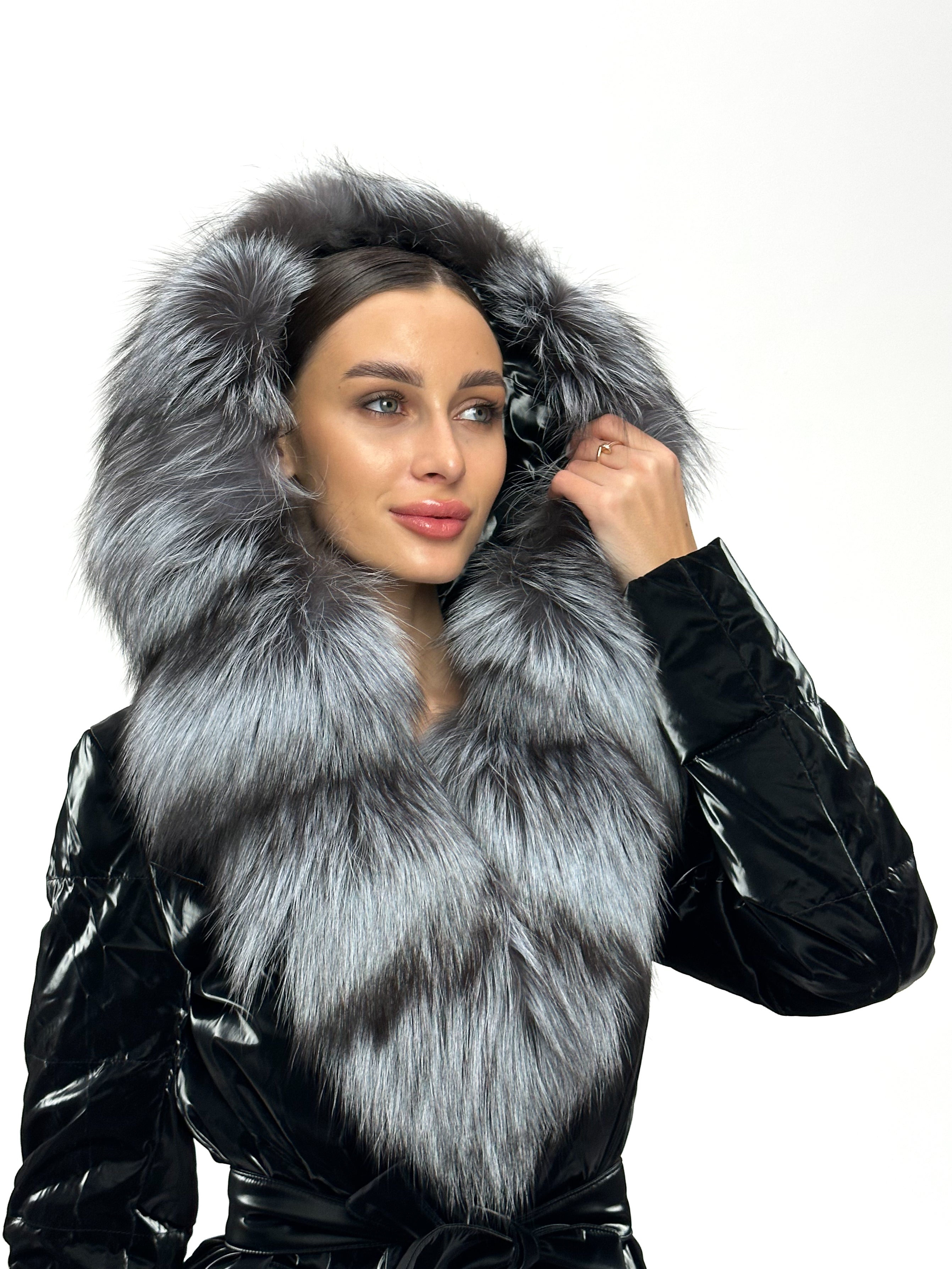 Genuine Silver Fox Fur Down Fill Coat - Energize Trek