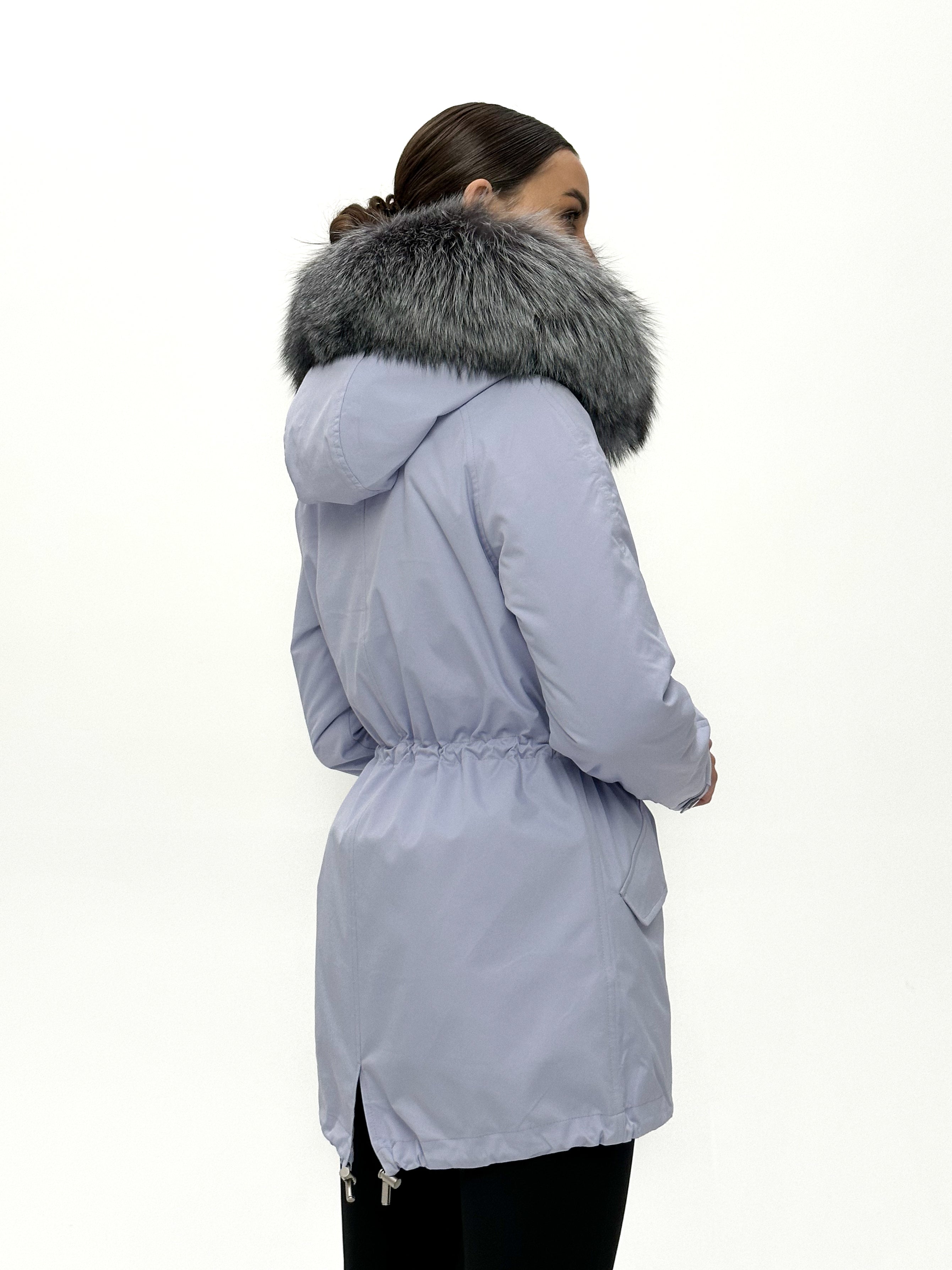 Genuine Silver Fox Fur Trim Rabbit Fur Insulated Parka - Energize Trek