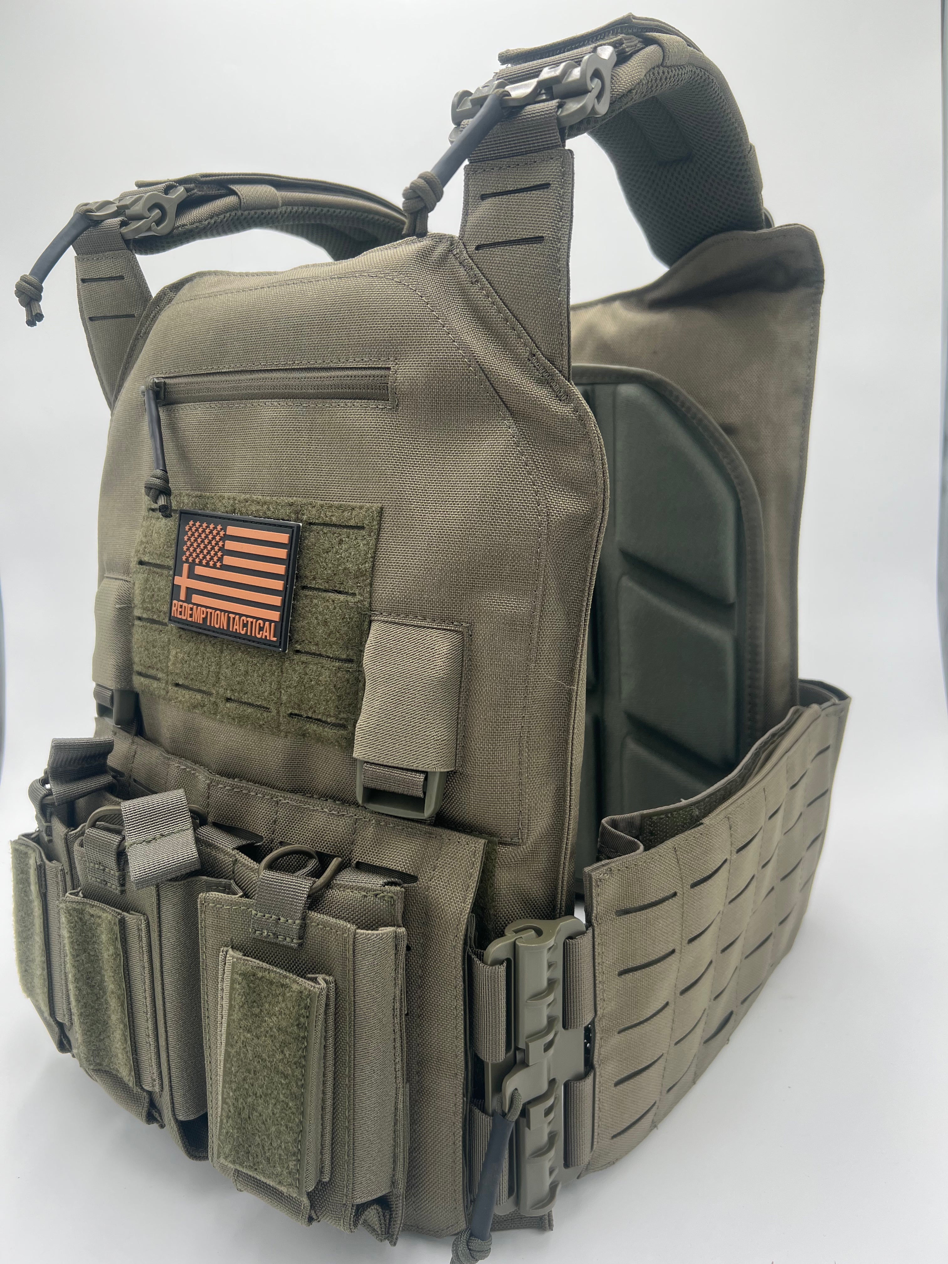 BIG BOY Crusader 2.0 XL Armor COMBO PACKAGE LIGHTWEIGHT LEVEL IV (2) XL Ceramic Front/Back Plates - Energize Trek