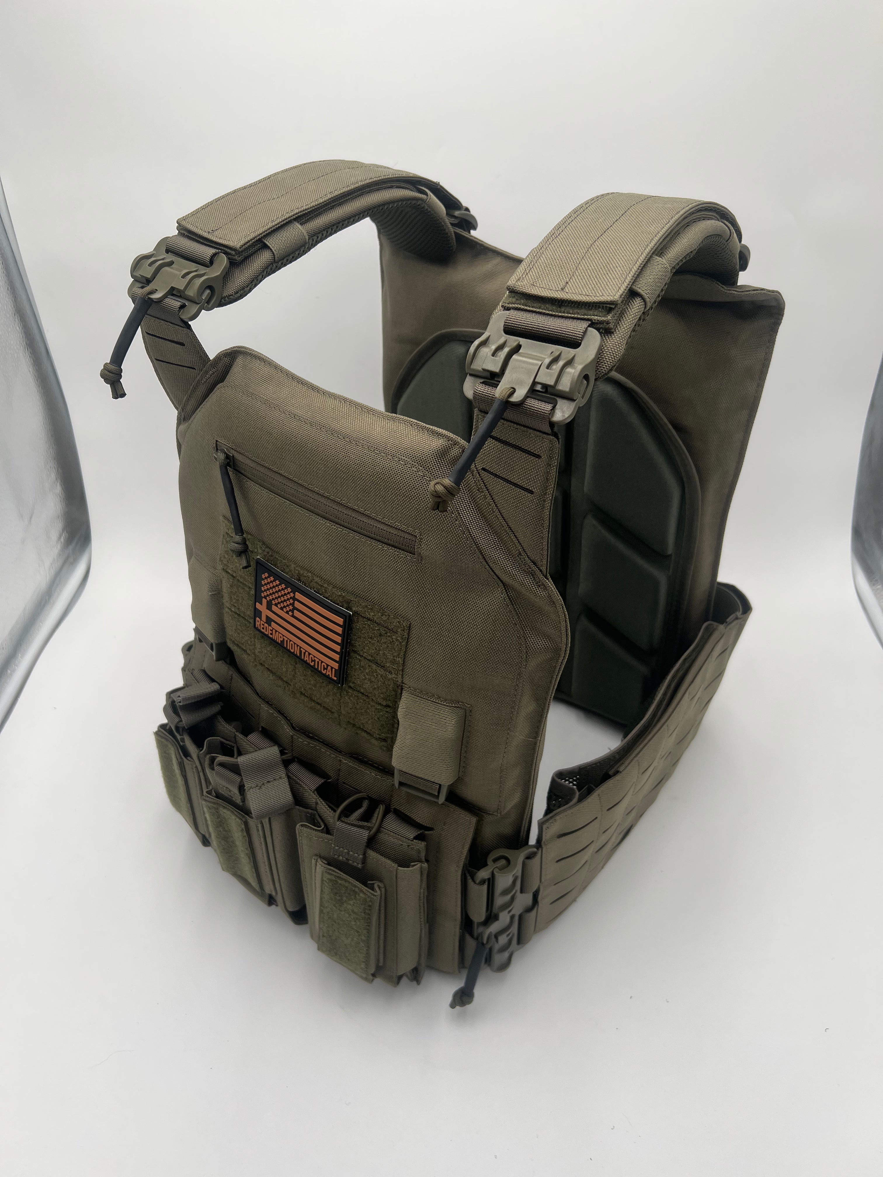 BIG BOY Crusader 2.0 XL Armor COMBO PACKAGE LIGHTWEIGHT LEVEL IV (2) XL Ceramic Front/Back Plates - Energize Trek