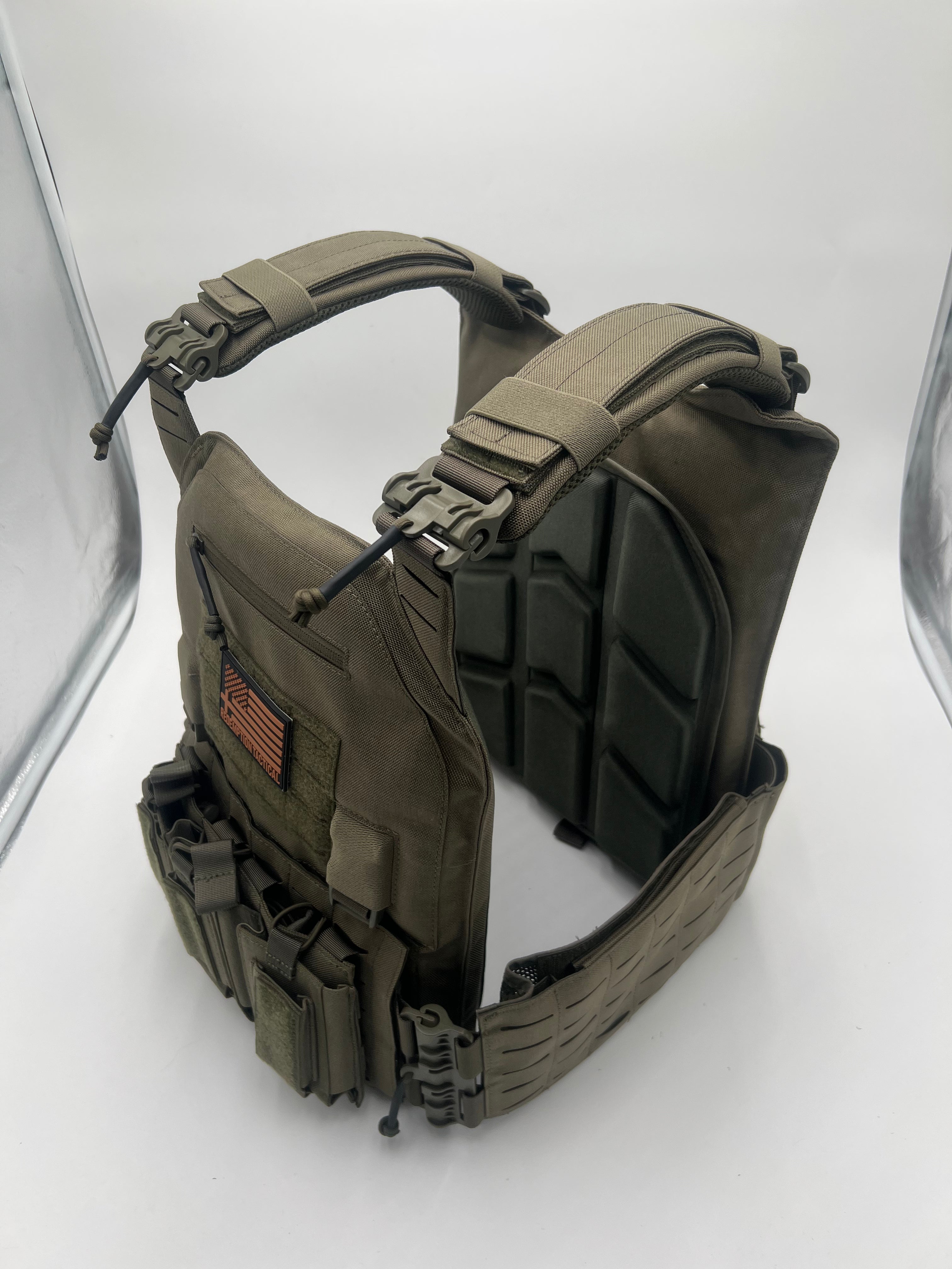 BIG BOY Crusader 2.0 XL Armor COMBO PACKAGE LIGHTWEIGHT LEVEL IV (2) XL Ceramic Front/Back Plates - Energize Trek
