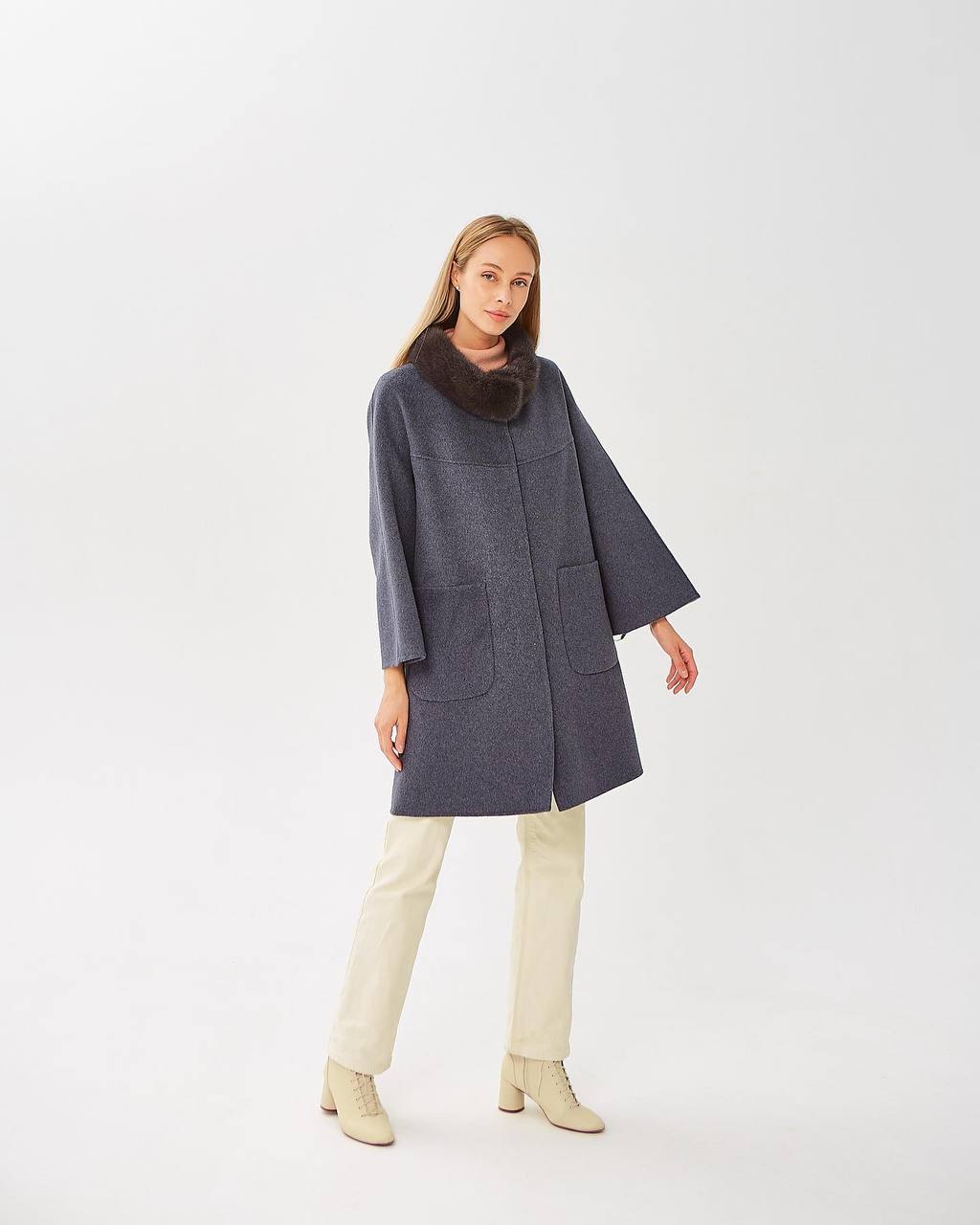 Genuine Scandinavian Mink Fur Virgin Wool Coat - Energize Trek