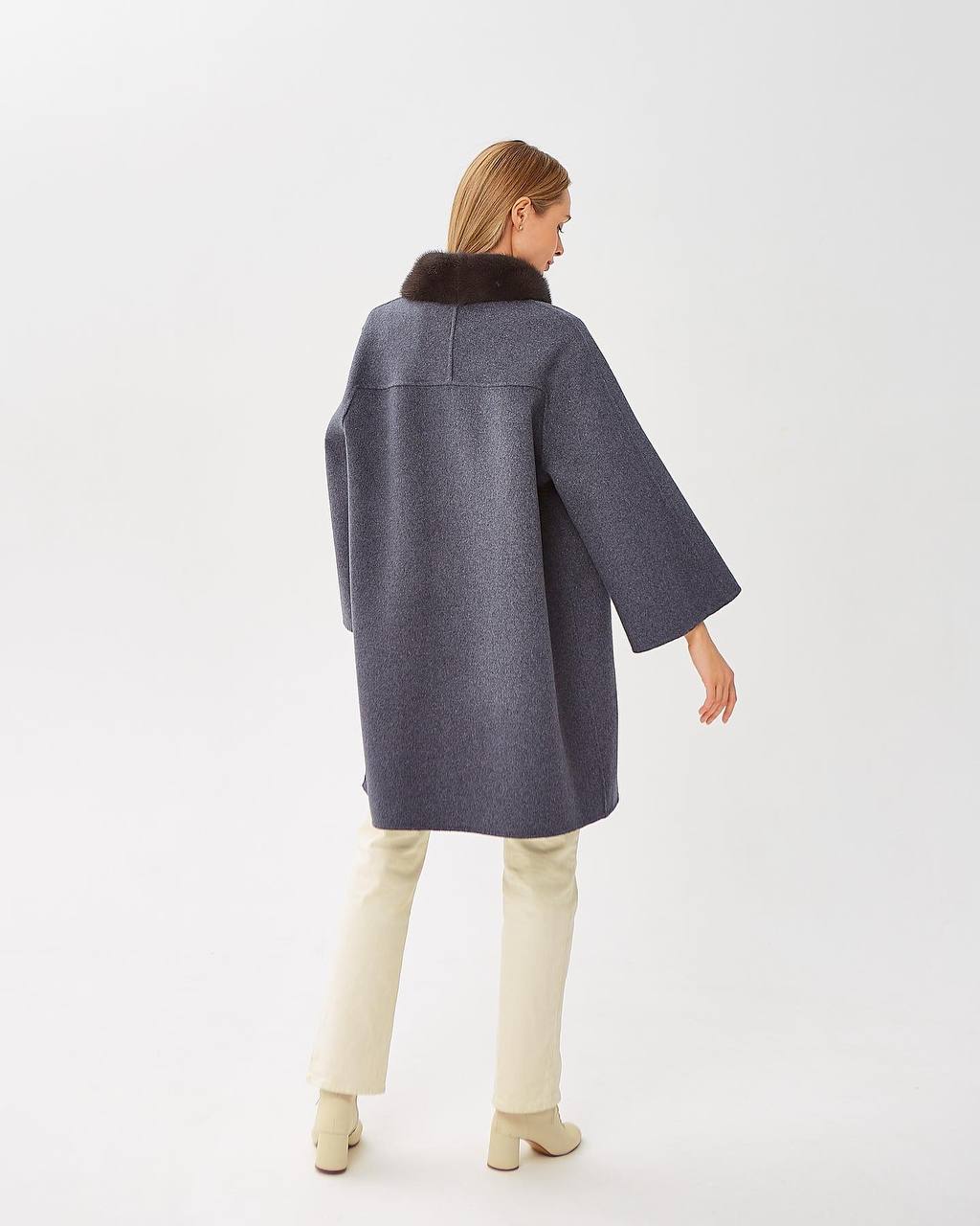 Genuine Scandinavian Mink Fur Virgin Wool Coat - Energize Trek