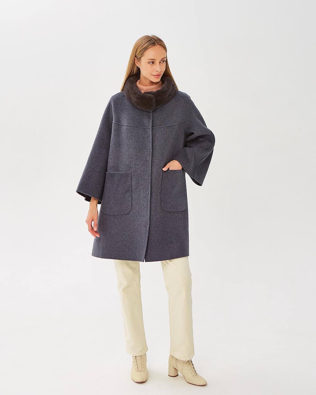 Genuine Scandinavian Mink Fur Virgin Wool Coat - Energize Trek