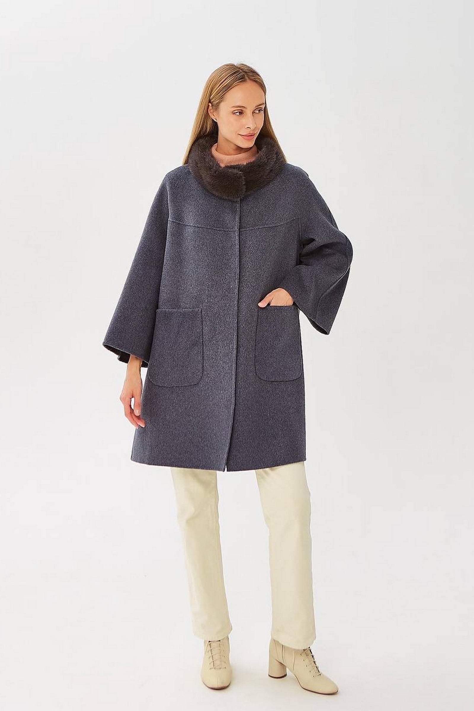 Genuine Scandinavian Mink Fur Virgin Wool Coat - Energize Trek