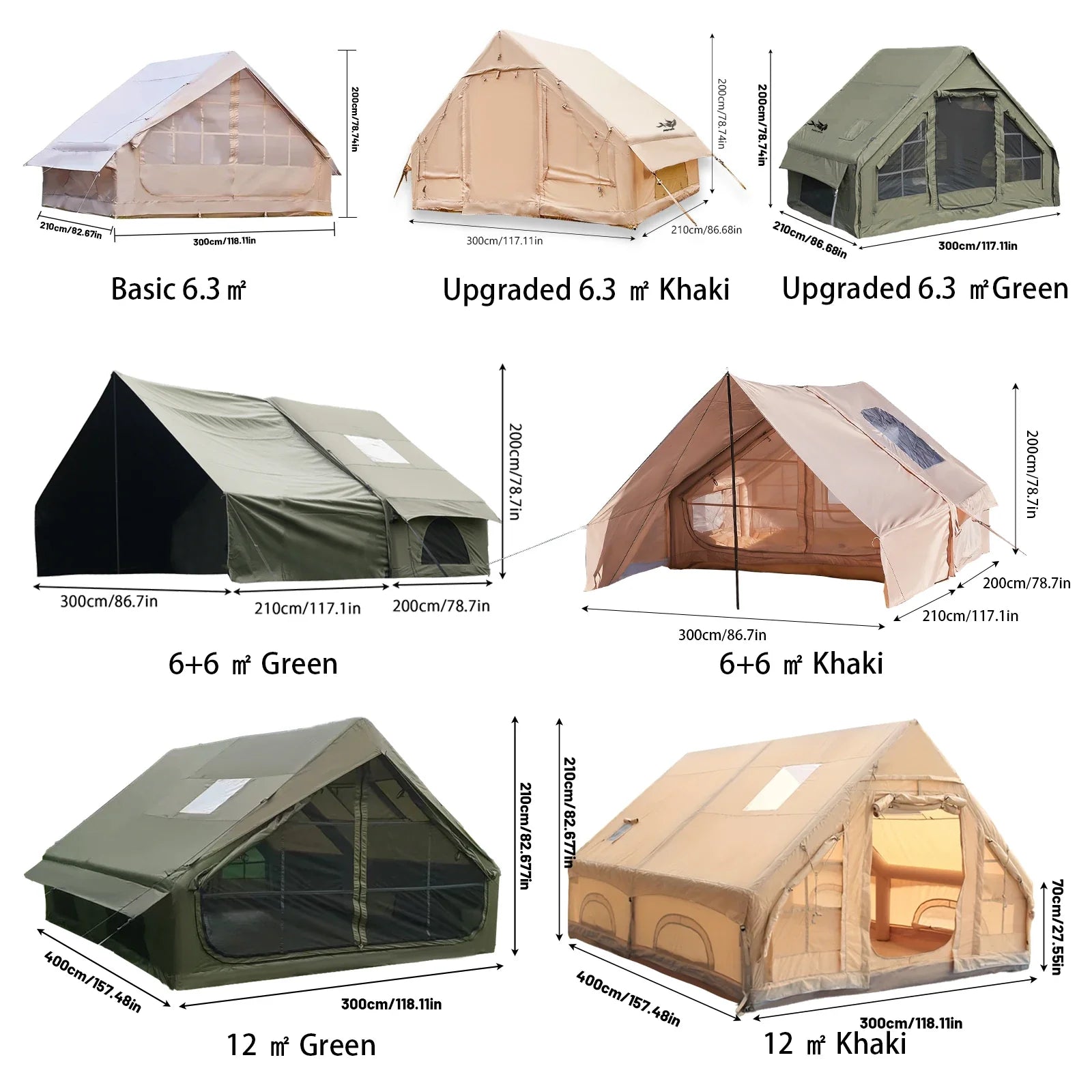 Inflatable Camping Tent With Skylight And Breathable Mesh - Energize Trek