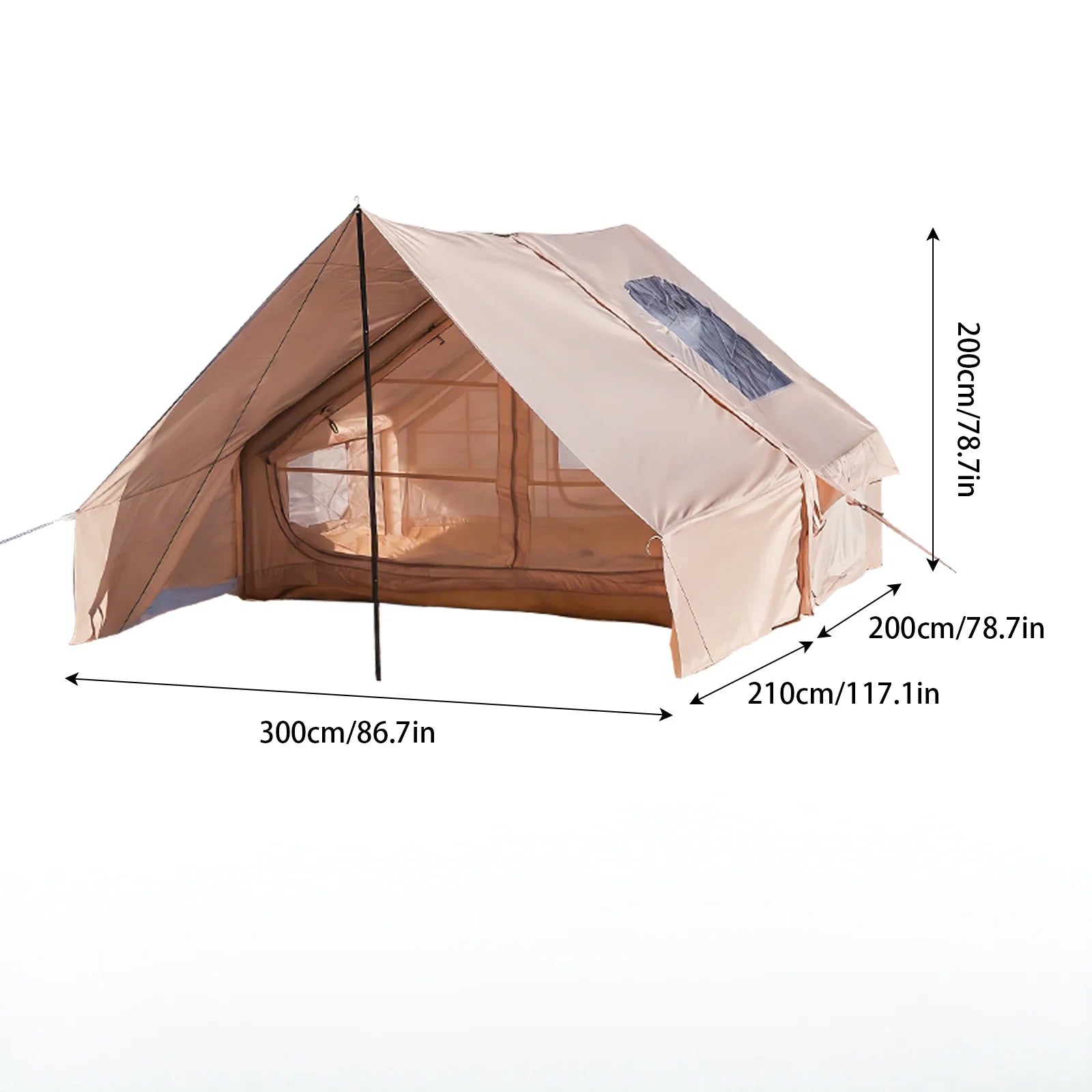 Inflatable Camping Tent With Skylight And Breathable Mesh - Energize Trek